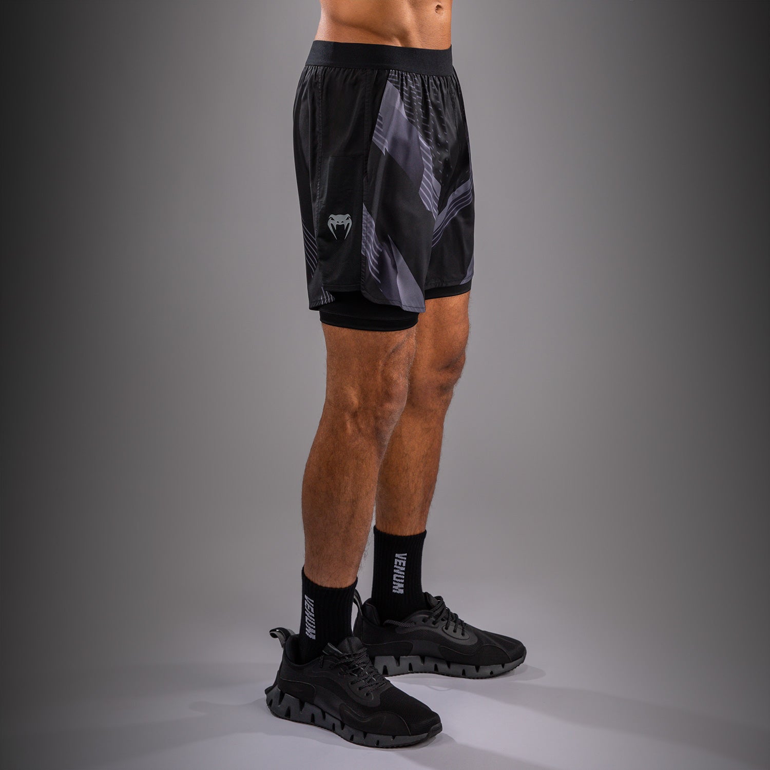 Venum No-Gi 6.0 Training Shorts - Black/Grey  product-type_Training shorts Venum