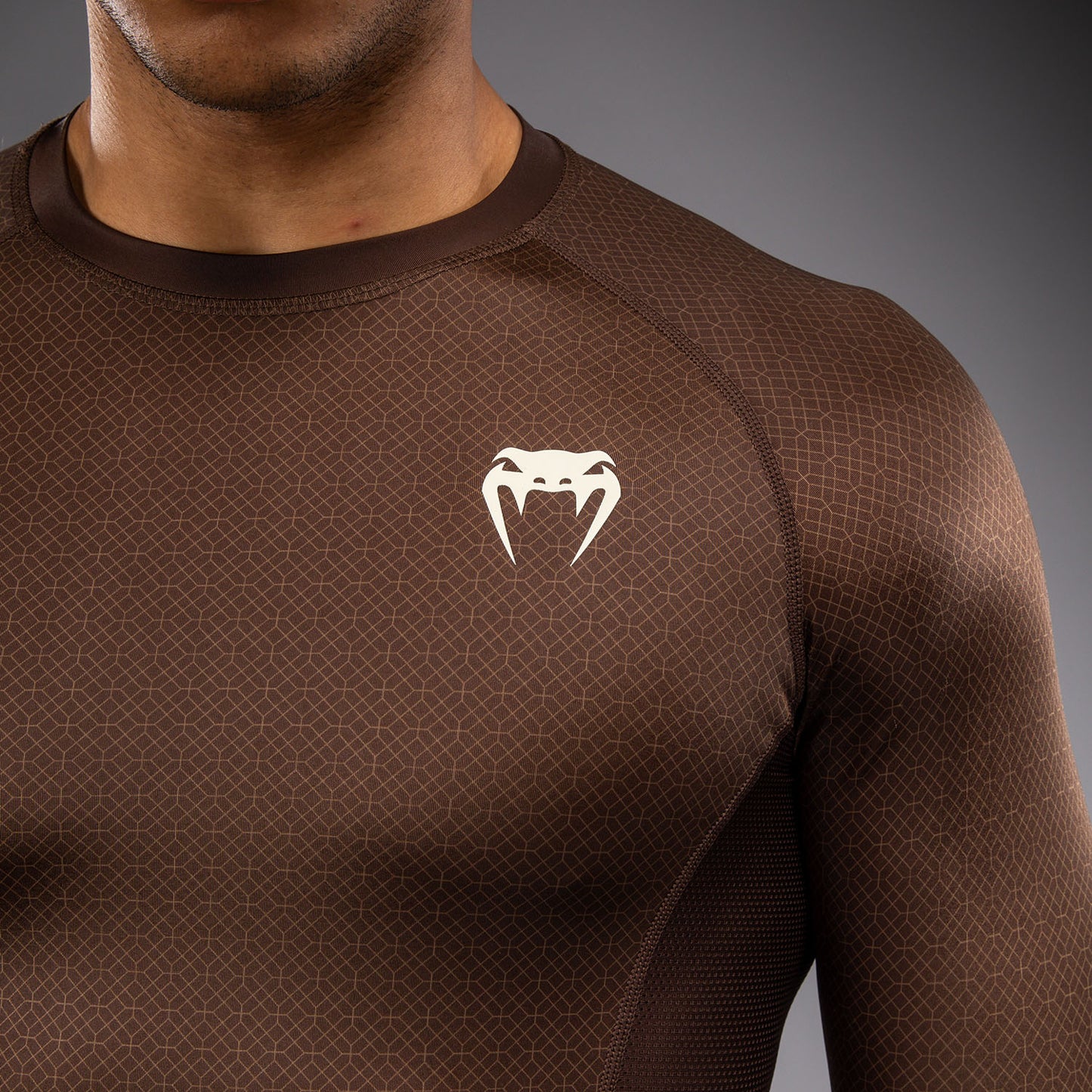 Venum x Roger Gracie Academy Long Sleeve Rashguard - Dark Brown