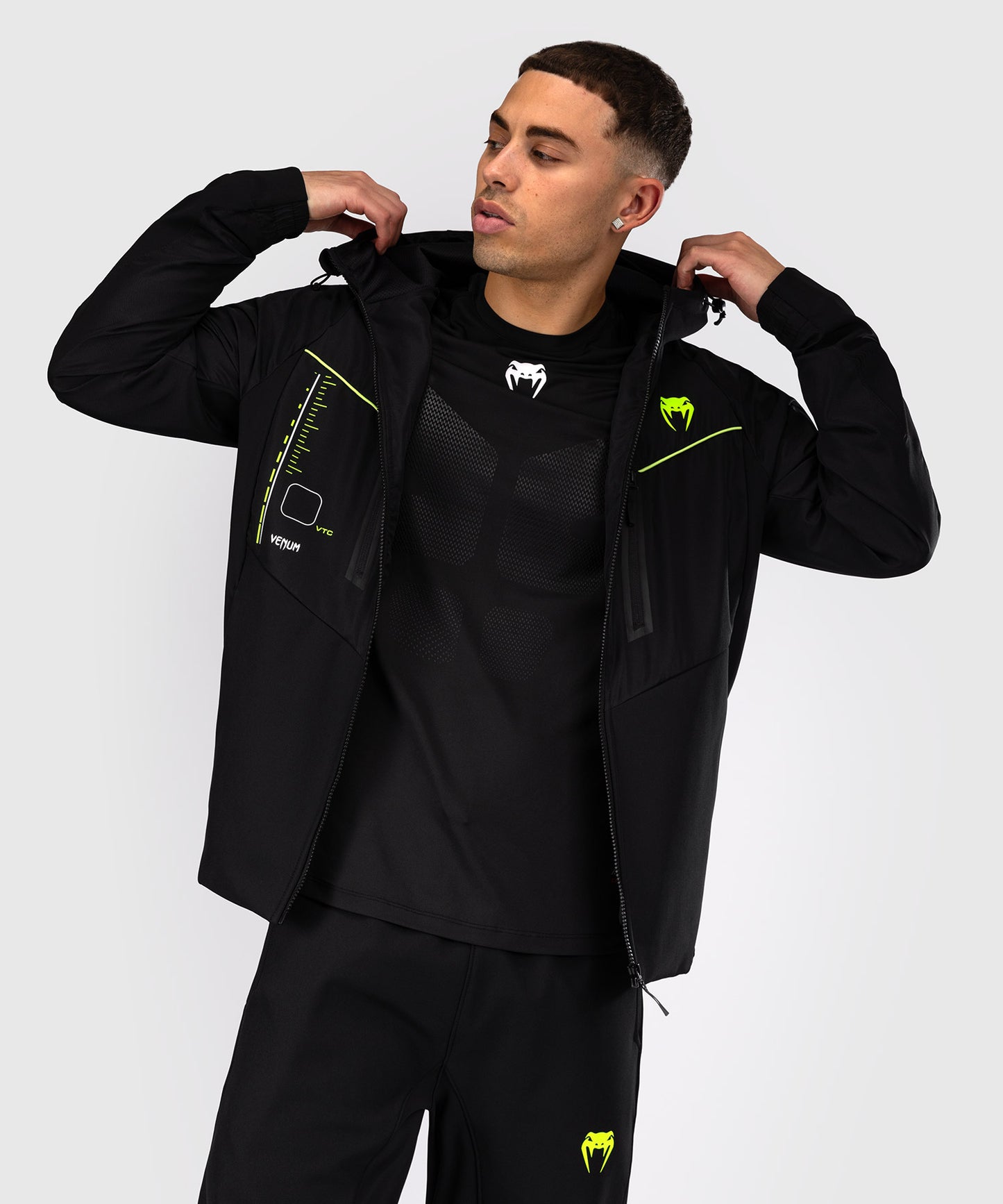 Venum Training Camp 4.0 Track Jacket - Black/Neon Green