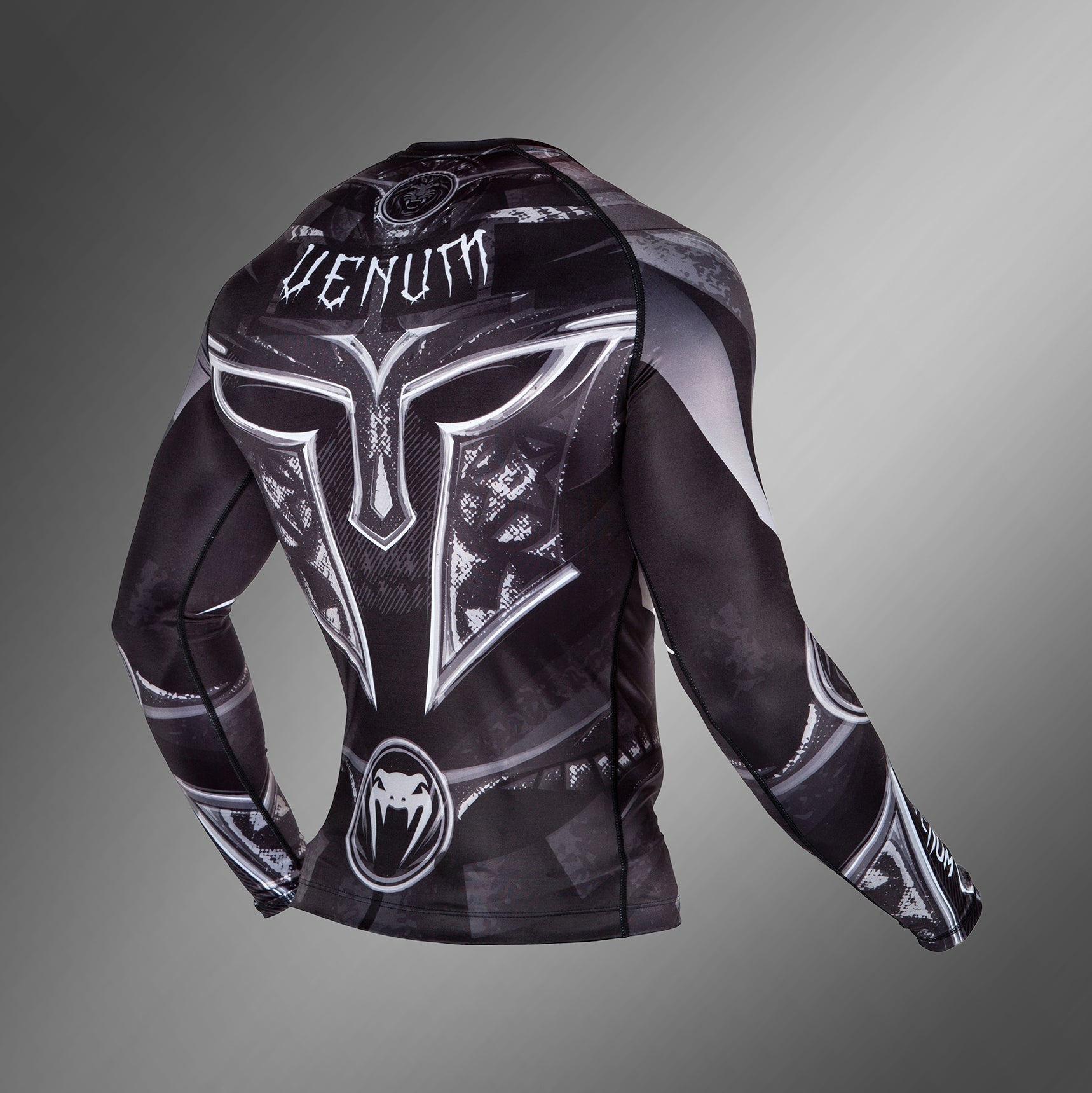 Venum Gladiator 3.0 Rashguard - Long Sleeves - Black/White - Venum