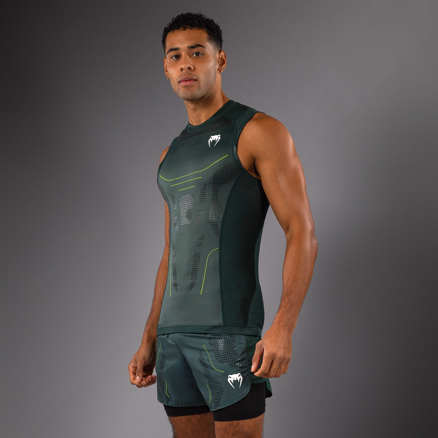 Venum Technical 3.0 Sleeveless Rashguard - Forest Green - Venum