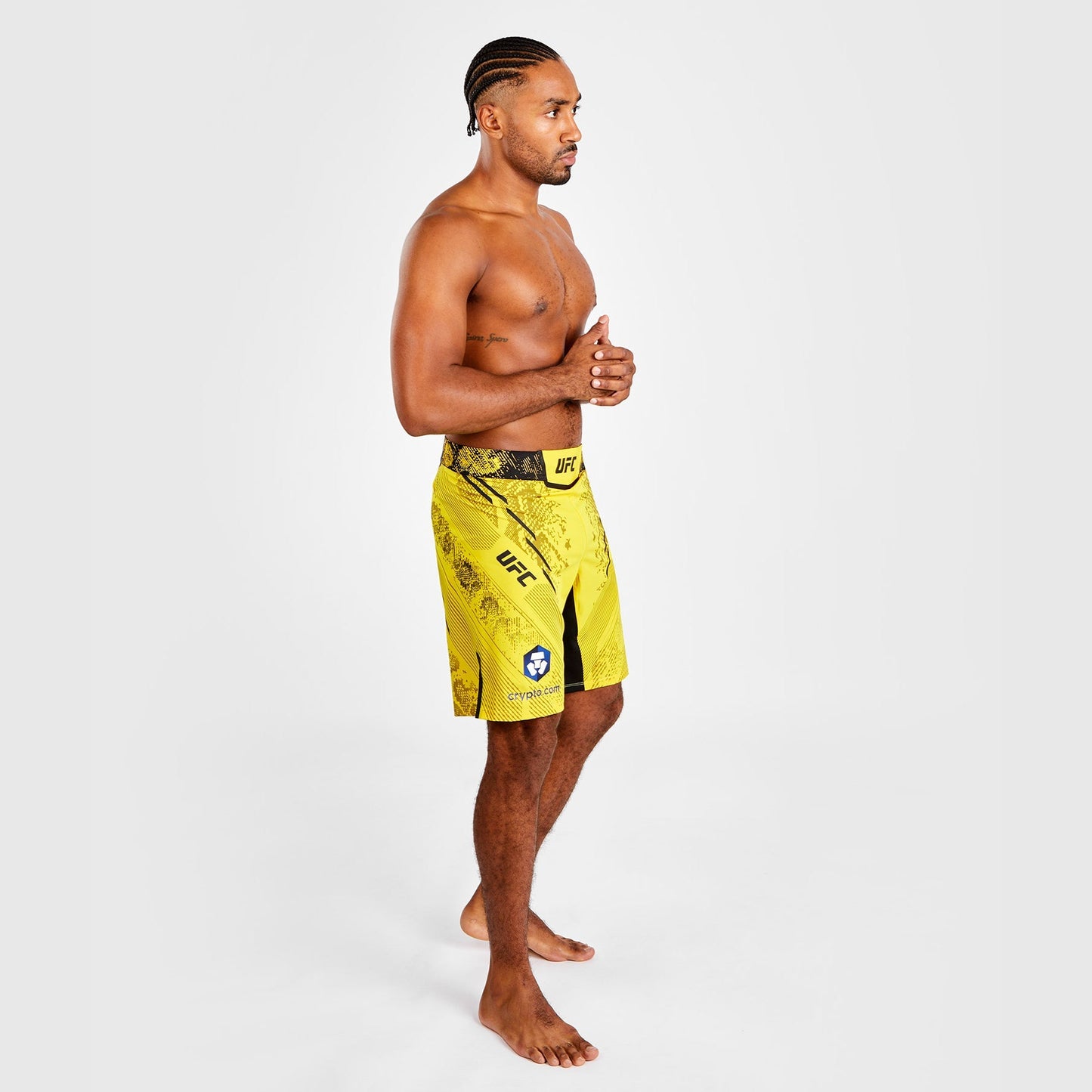 UFC Adrenaline by Venum Personalized Authentic Fight Night Men's Fight Short - Long Fit - Yellow