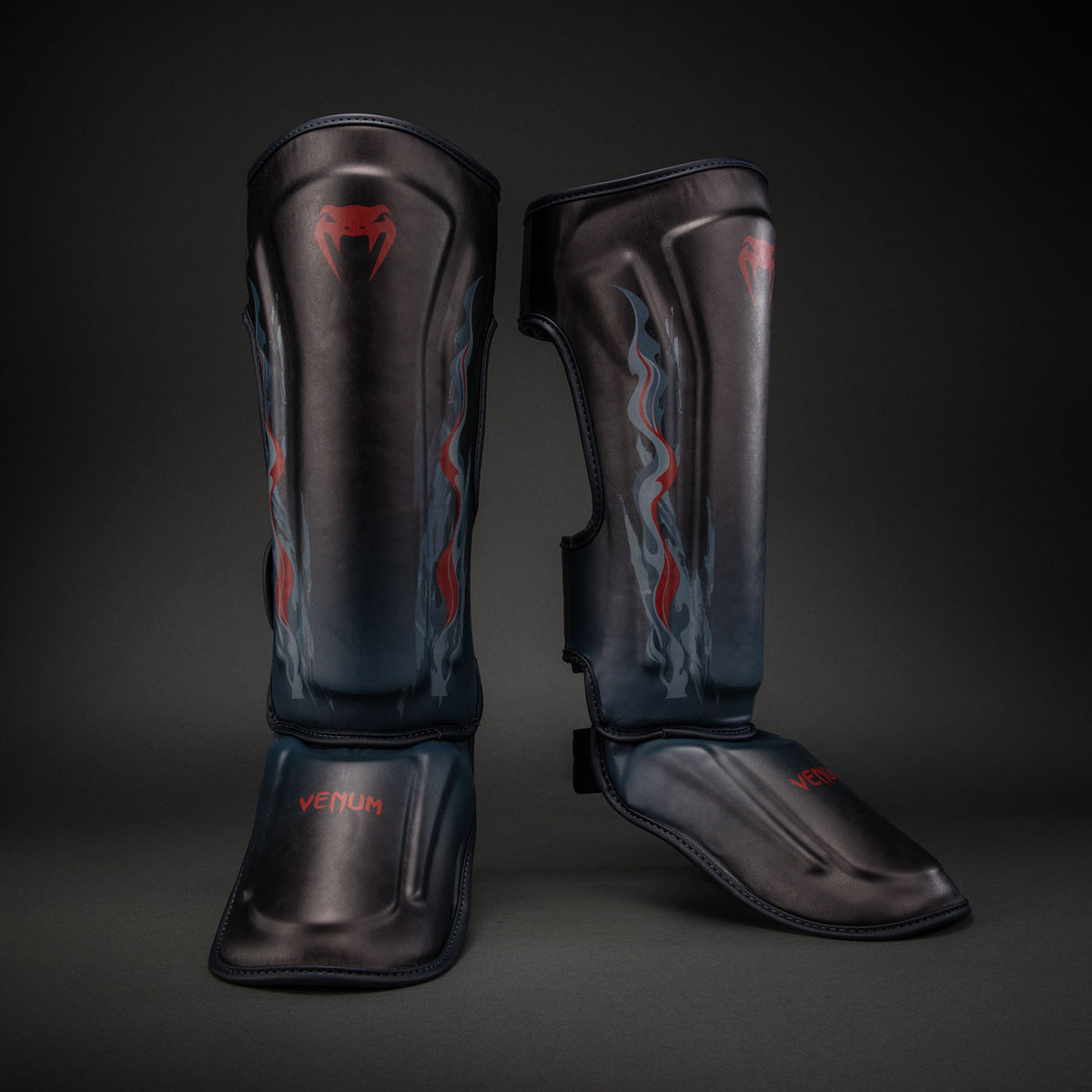 Venum Demon Shin Guards - Black/Grey  product-type_Shin guards Venum
