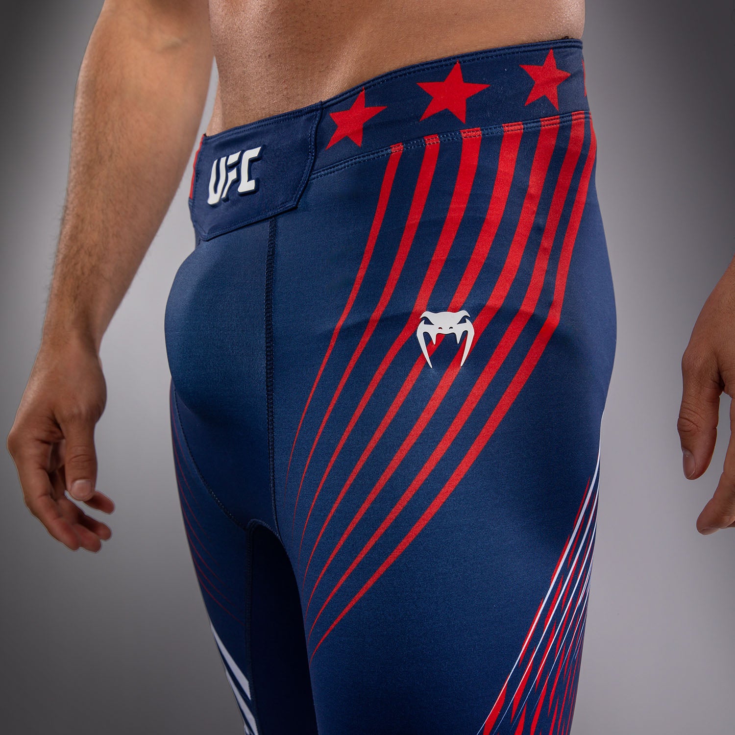 Men's Official UFC Freedom 250 by Venum Blue Personalized Authentic Fight Night Vale Tudo Short  product-type_Compression shorts Venum