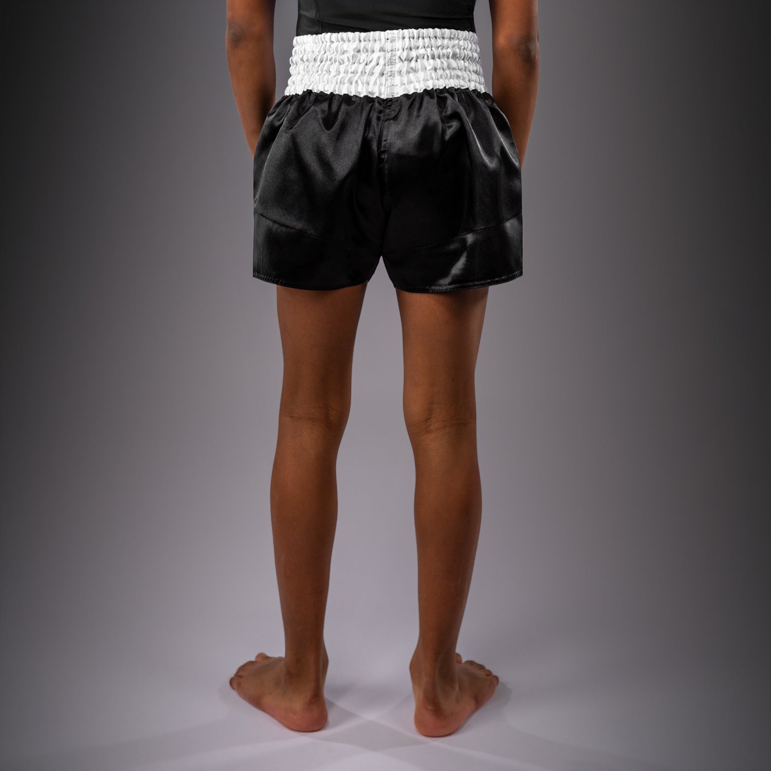 Venum Classic Muay Thai Shorts for Kids - Black/White  product-type_Muay Thai Shorts Venum