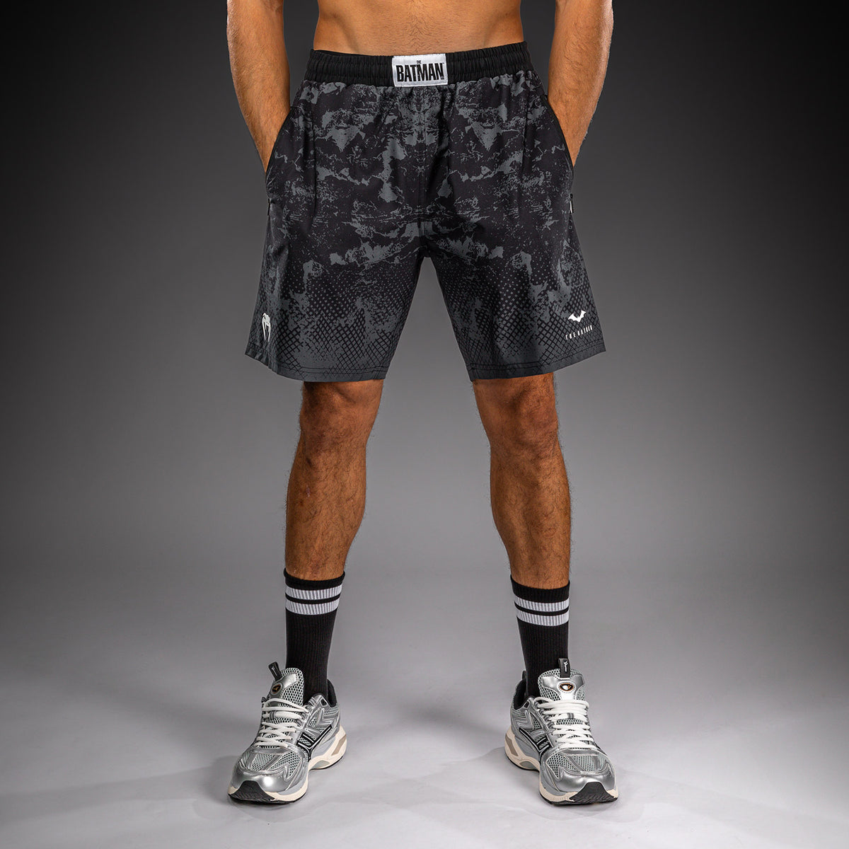 Venum x Batman Training Shorts - Black/Grey/White