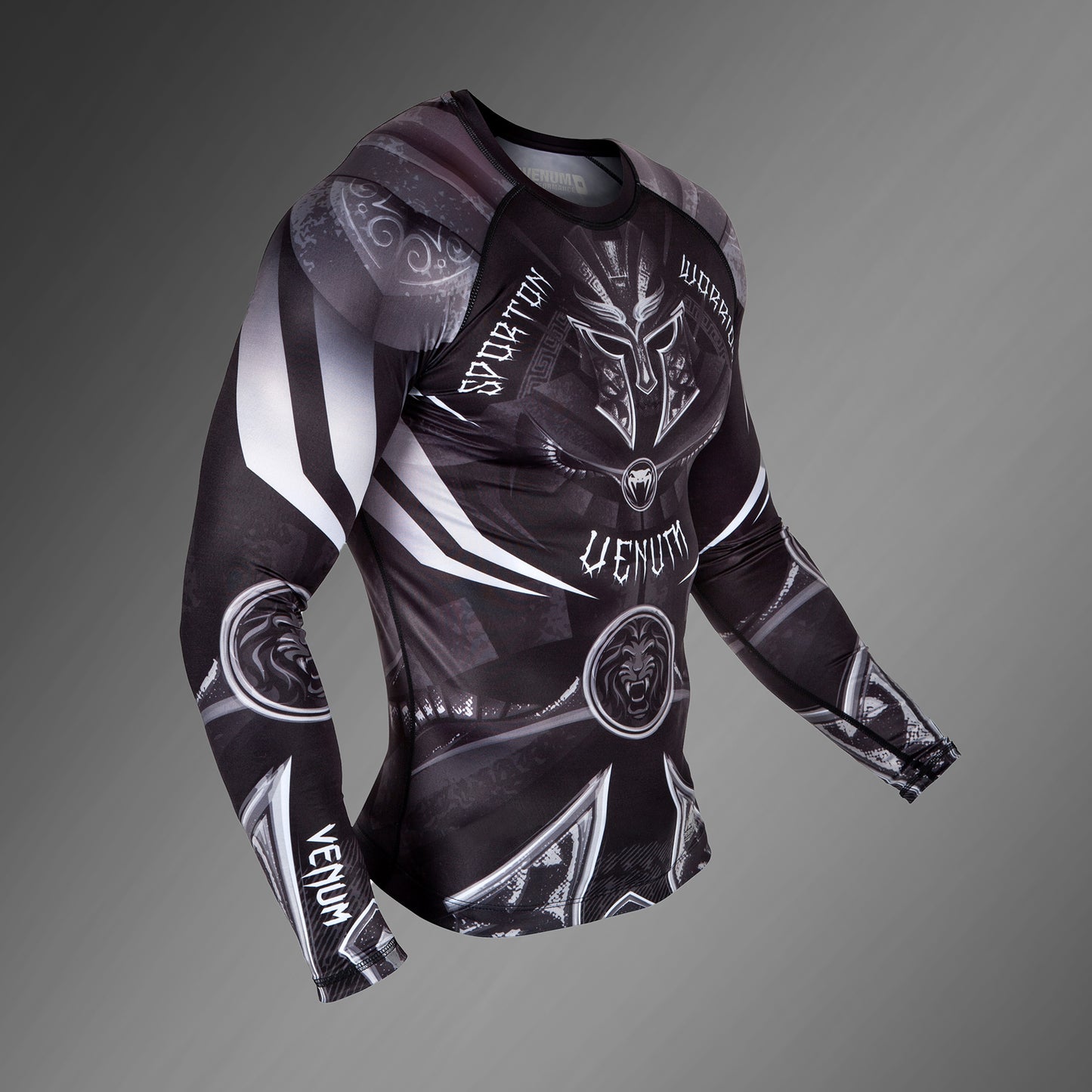 Venum Gladiator 3.0 Rashguard - Long Sleeves - Black/White