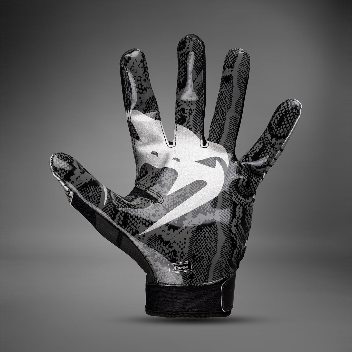 Venum Elite Football Gloves - Black/Silver