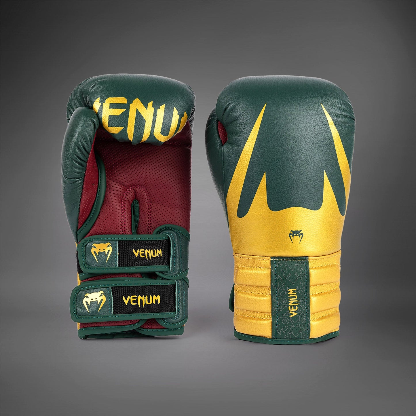 Venum Reverso Boxing Gloves - Emerald Green / Gold