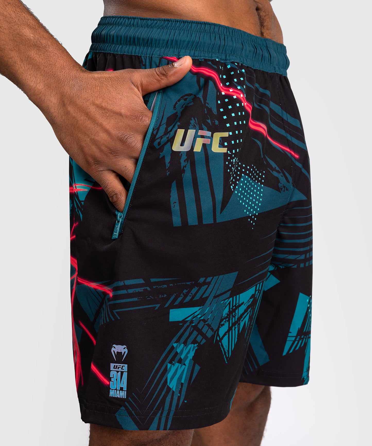 Men’s UFC Fusion By Venum Miami Edition Black Fight Week Performance Shorts