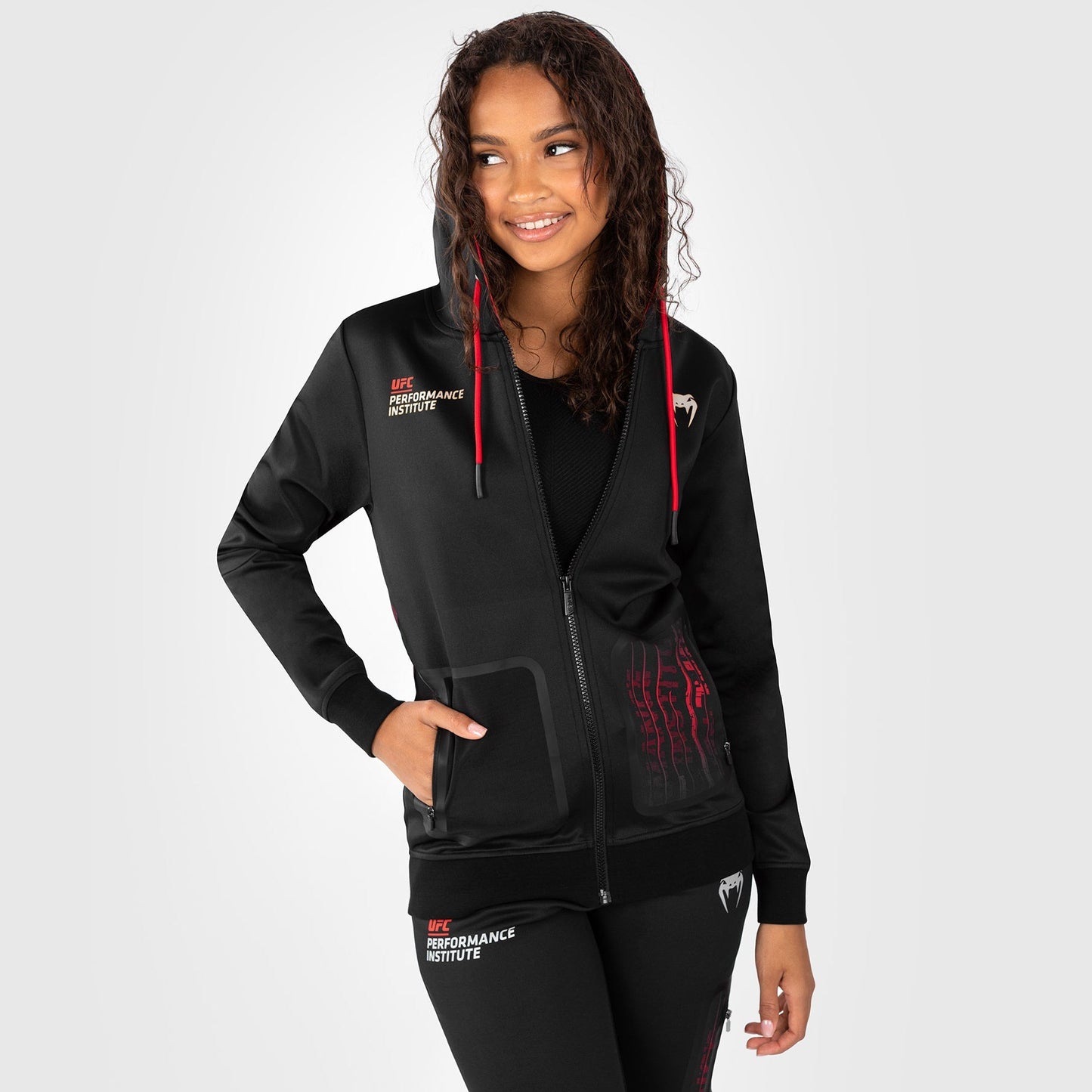 UFC Venum Performance Institute 2.0 Women’s Zip Hoodie - Black/Red
