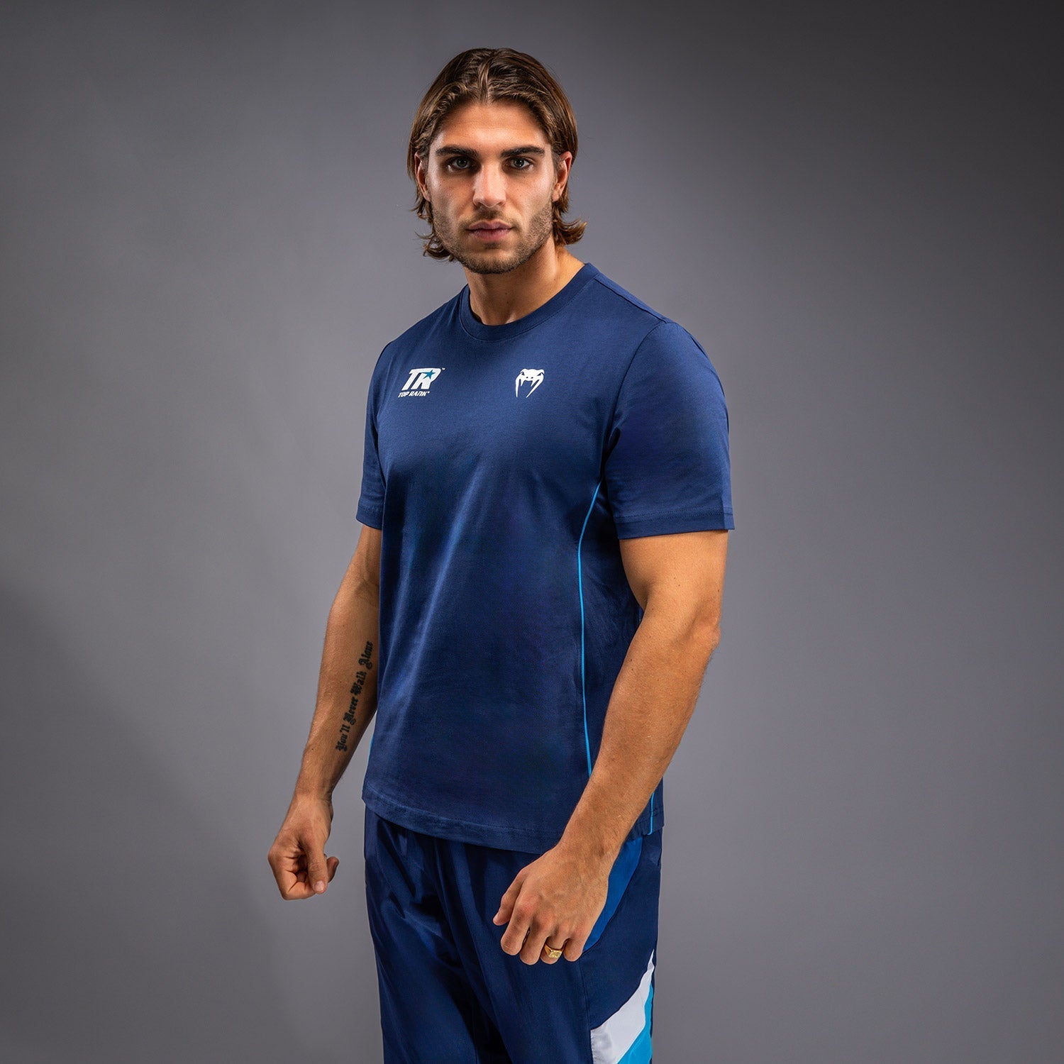Venum x Top Rank Original Men's T-Shirt - Navy Blue
