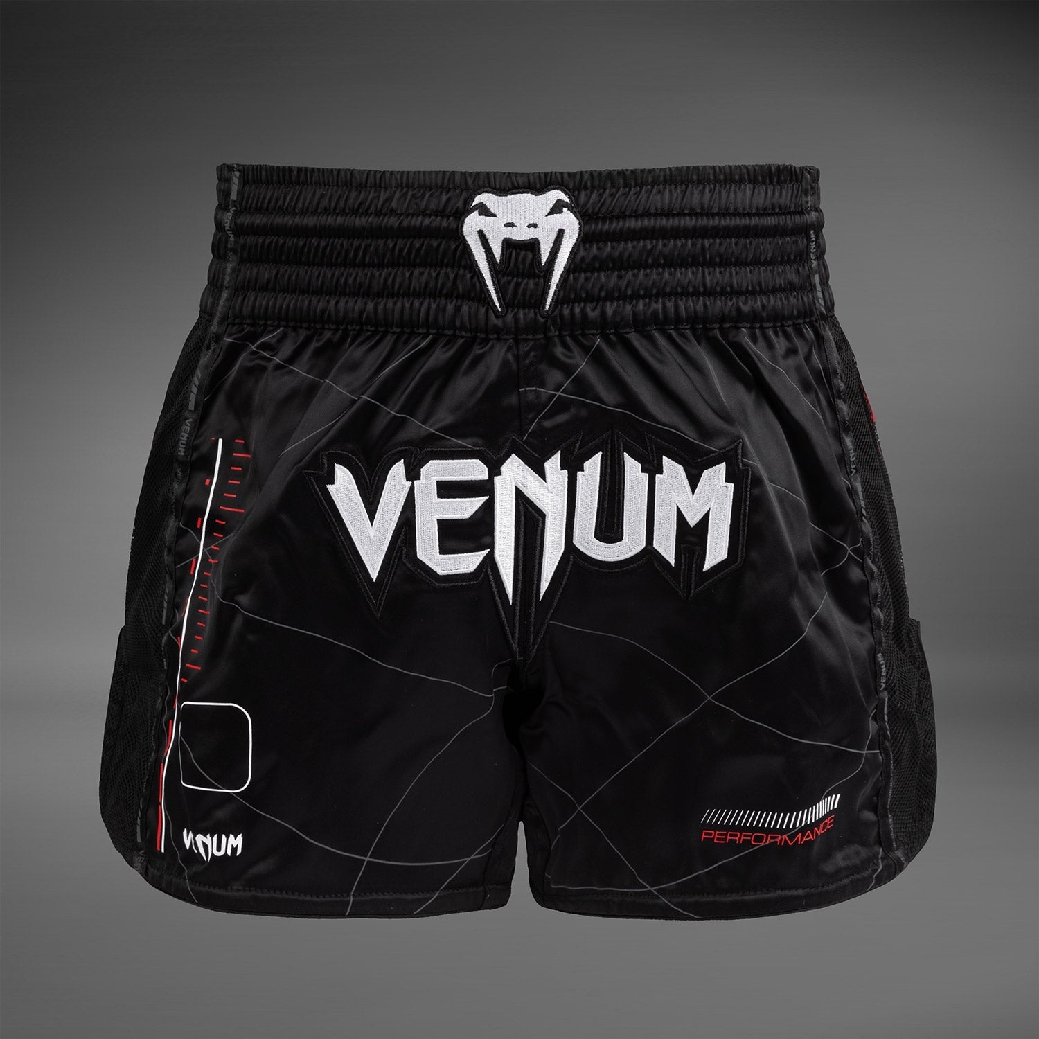 Venum Tactical XT Muay Thai Shorts - Black/Fire Red - Venum