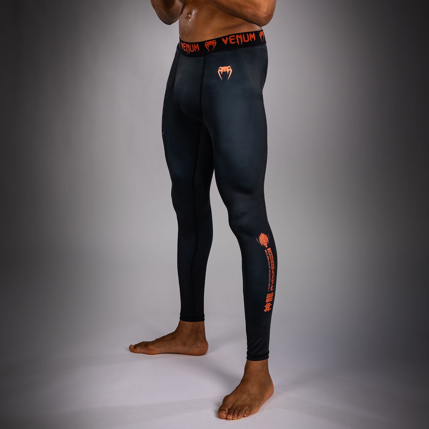 Venum Thunder Dragon Spats - Black/Grey/Copper  product-type_Compression Pants Venum