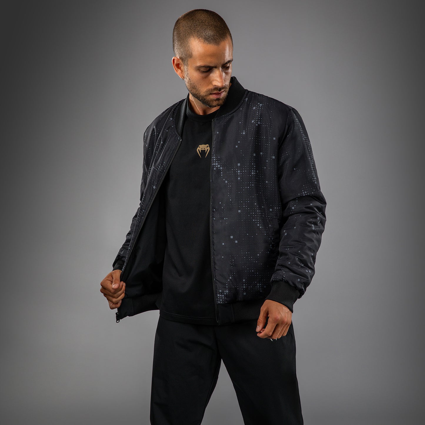 Venum Eclipse Bomber Jacket - Black/Ivory