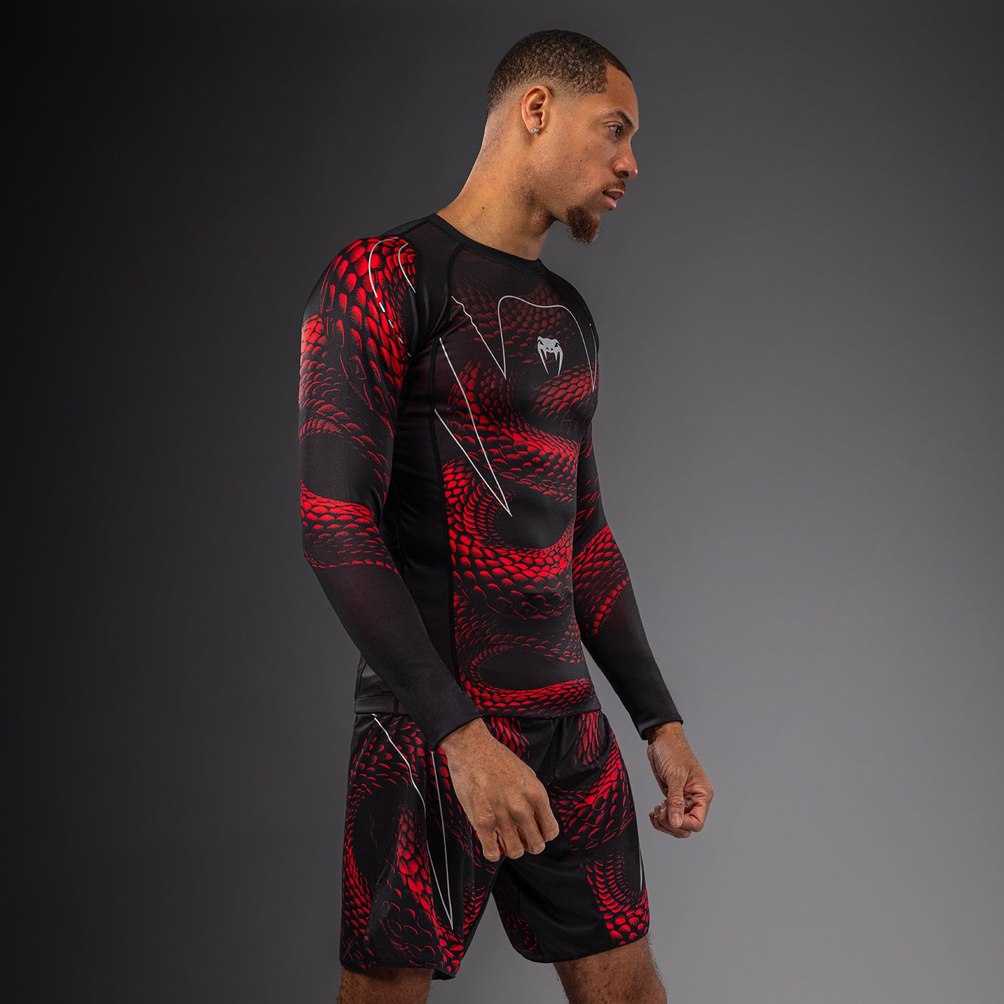Venum Matupa Long Sleeve Rashguard - Black/Red/Silver
