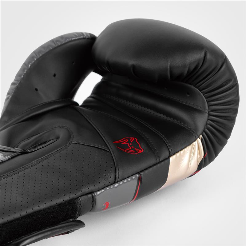Venum Elite Evo Boxing Gloves - Black/Gold/Red