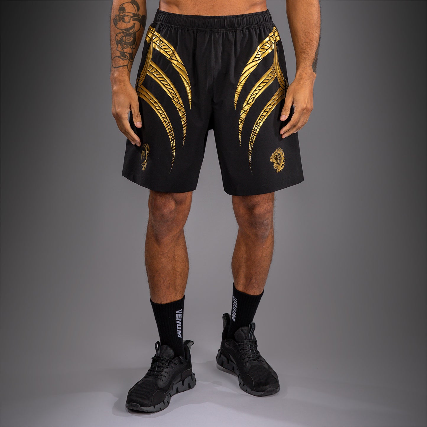 Venum x Mike Tyson Tiger Training Shorts - Black/Gold