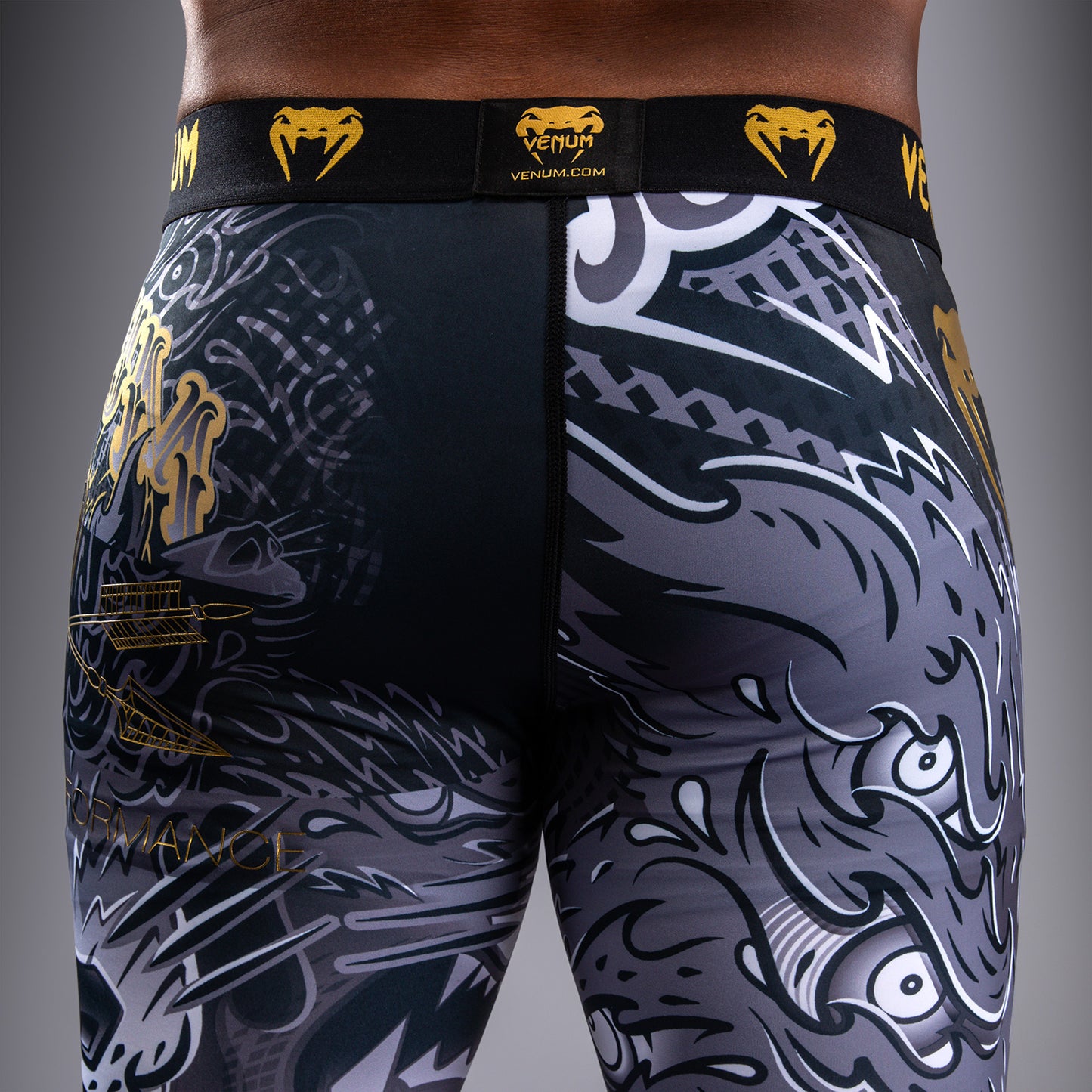 Venum Wolf Atak Spats - Black/Grey