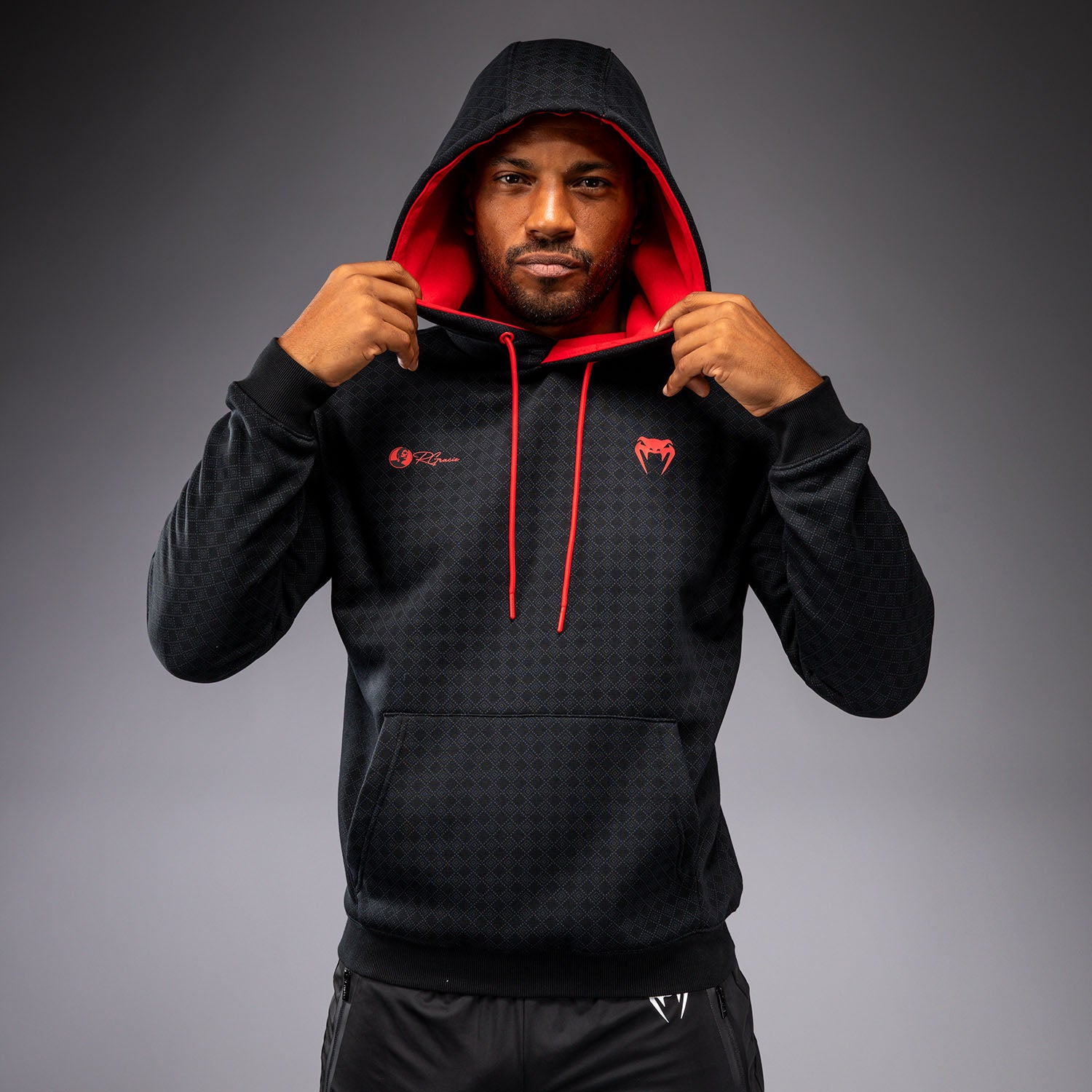 Venum x Roger Gracie Signature Hoodie - Black/Red - Venum