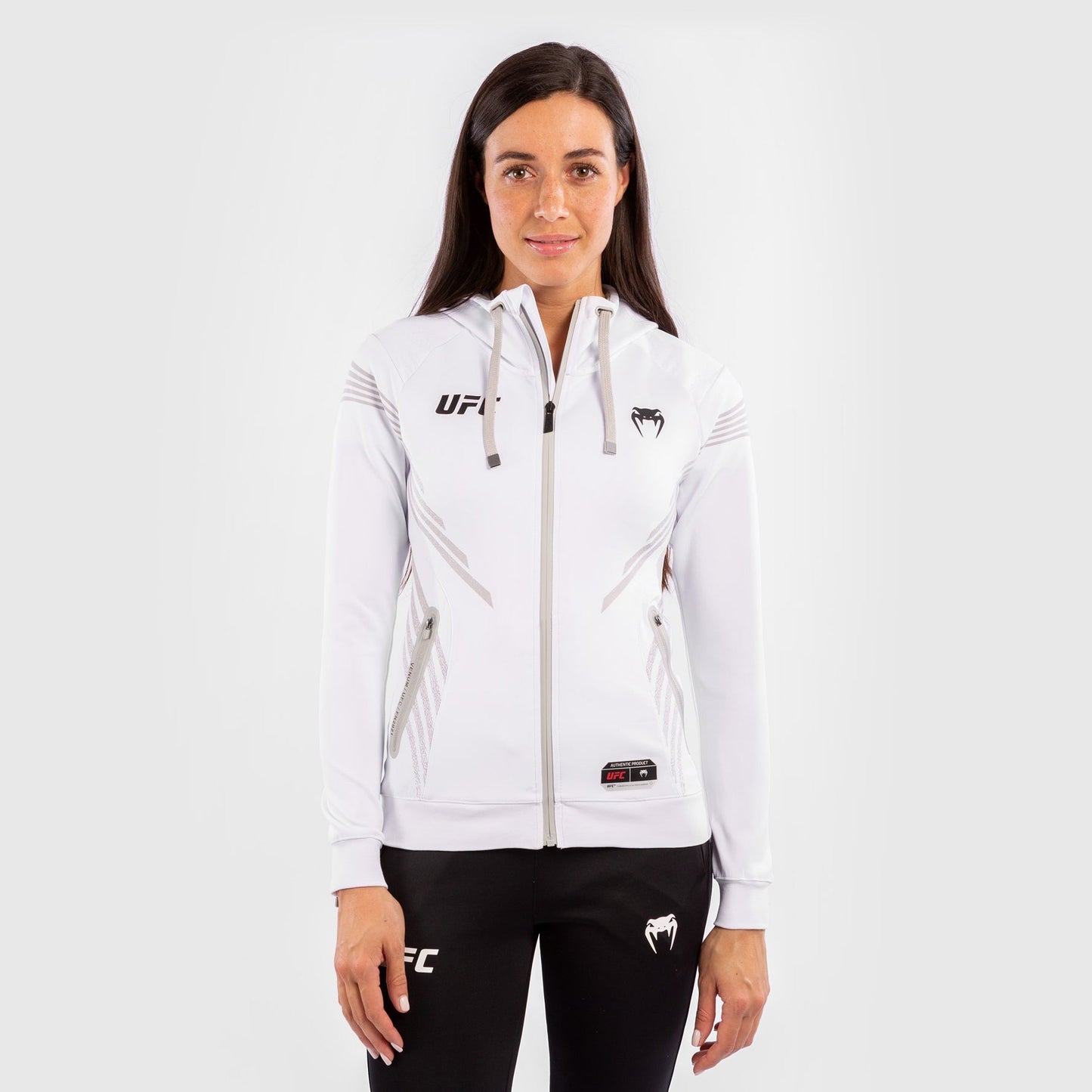 UFC Venum Authentic Fight Night Women's Walkout Hoodie - White