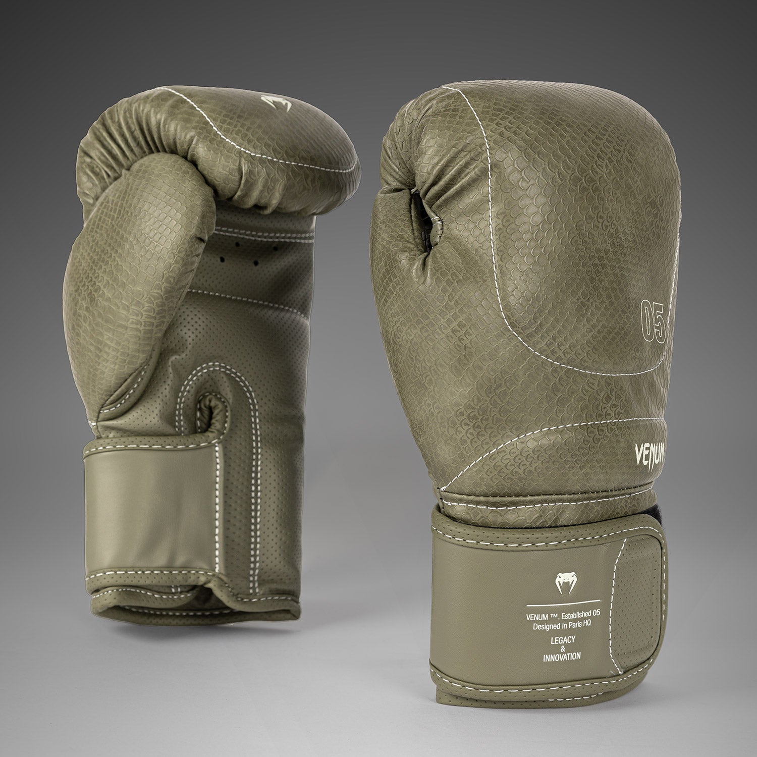 Venum Impact Evo Scales Boxing Gloves - Army Green - Venum