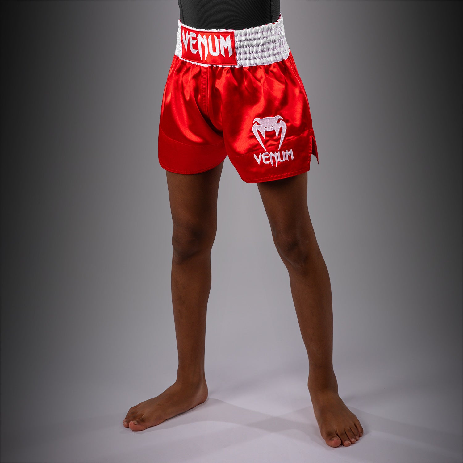 Venum Classic Muay Thai Shorts for Kids - Fire Red  product-type_Muay Thai Shorts Venum