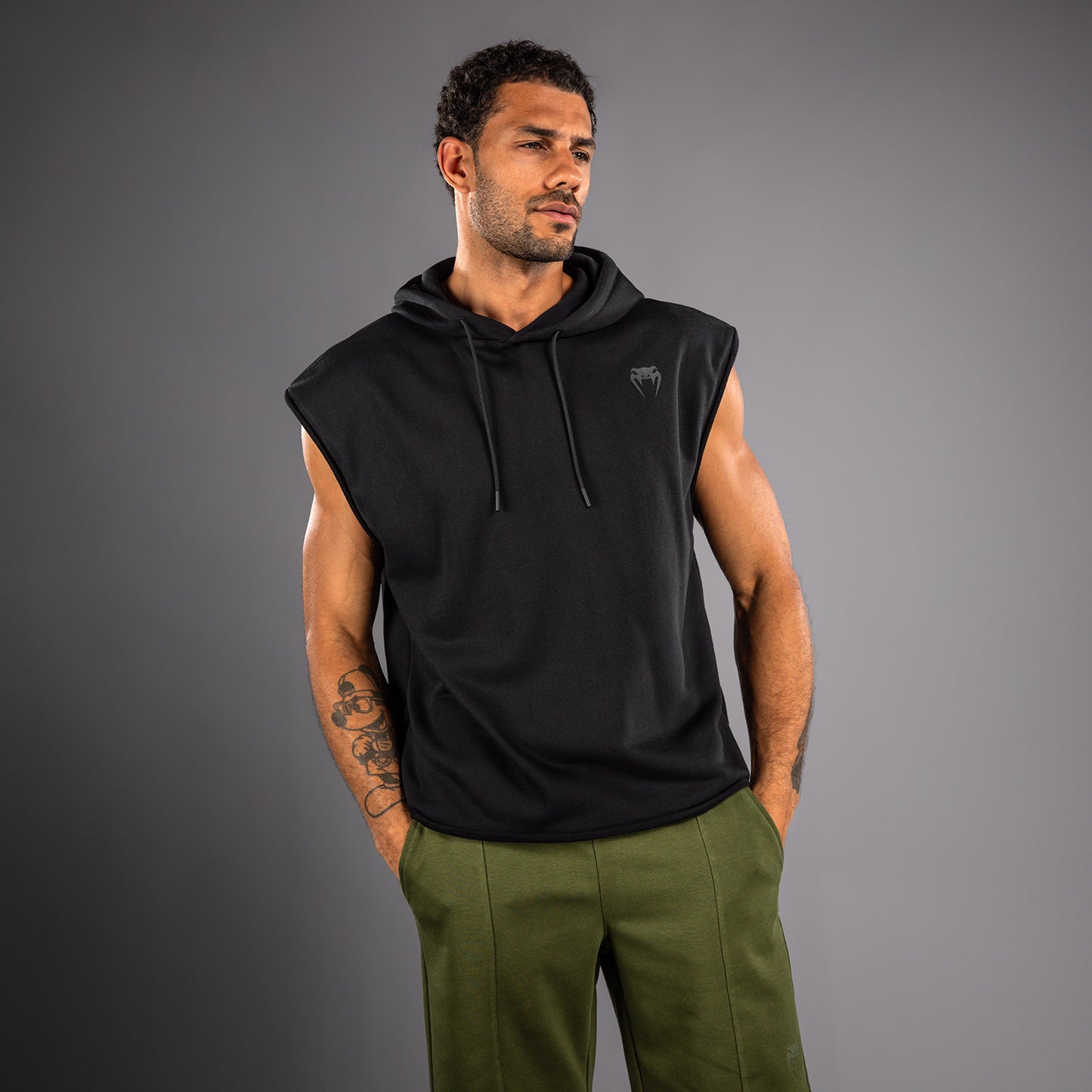 Venum Divide Sleeveless Hoodie - Black
