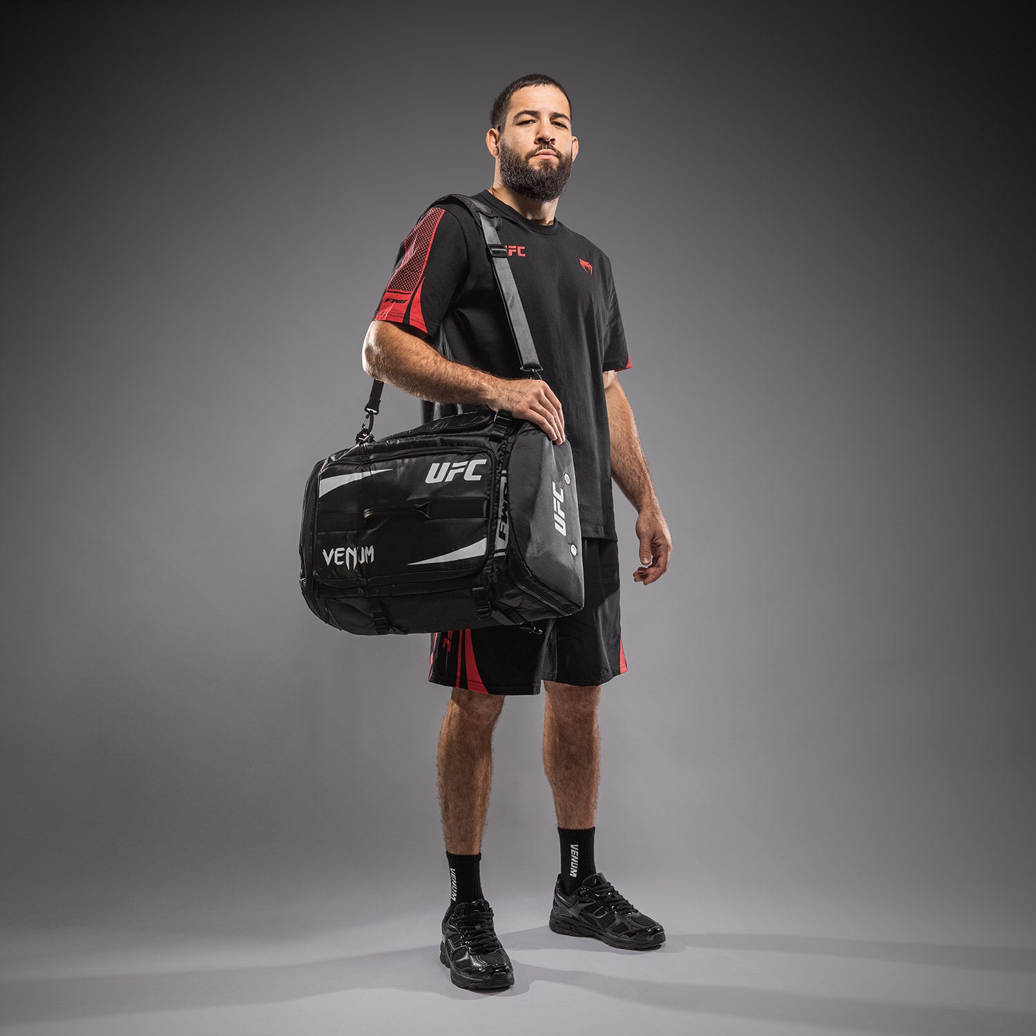 UFC Unity by Venum Authentic Fight Week Gear Bag – Black/White  product-type_Sports Bags Venum