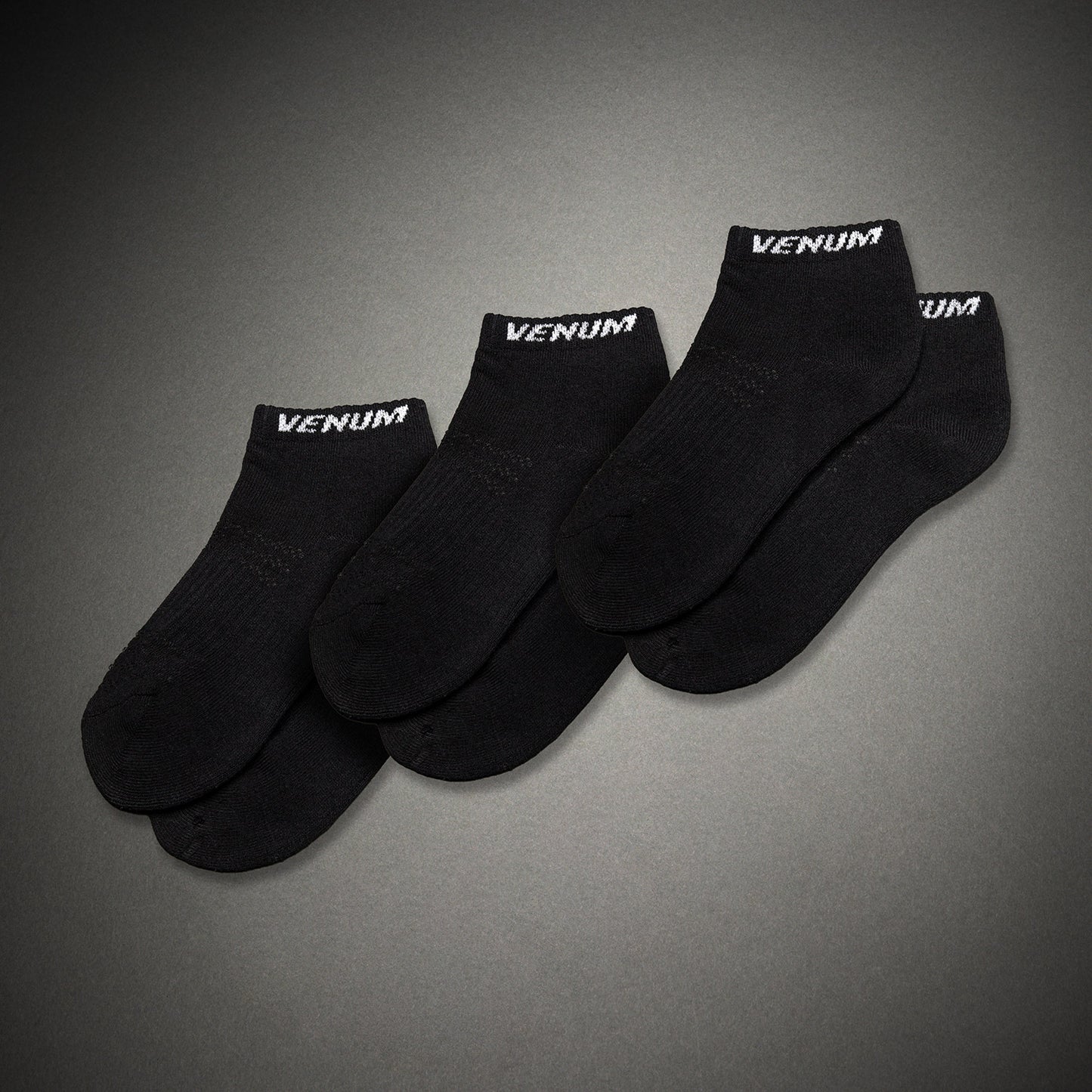 Venum Essential Ankle Socks (Set of 3 pairs) - Black/White  product-type_Socks Venum