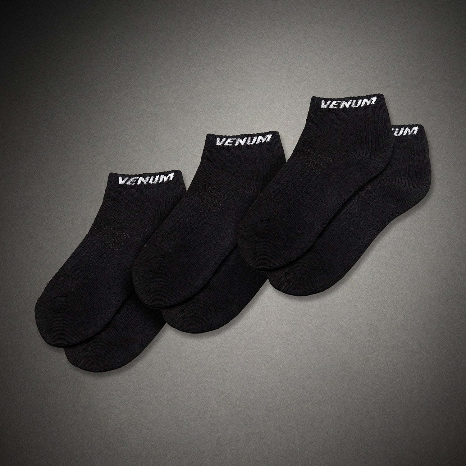 Venum Essential Ankle Socks (Set of 3 pairs) - Black/White  product-type_Socks Venum