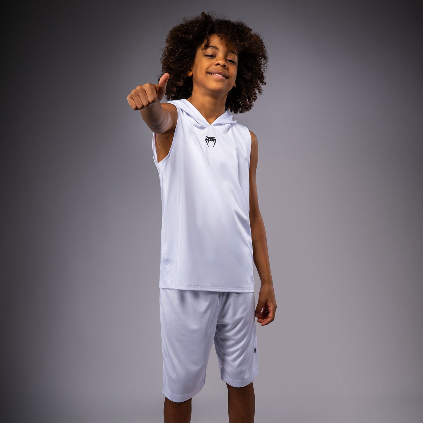 Venum Elite Kids Sleeveless Dry-Tech Hoodie - White
