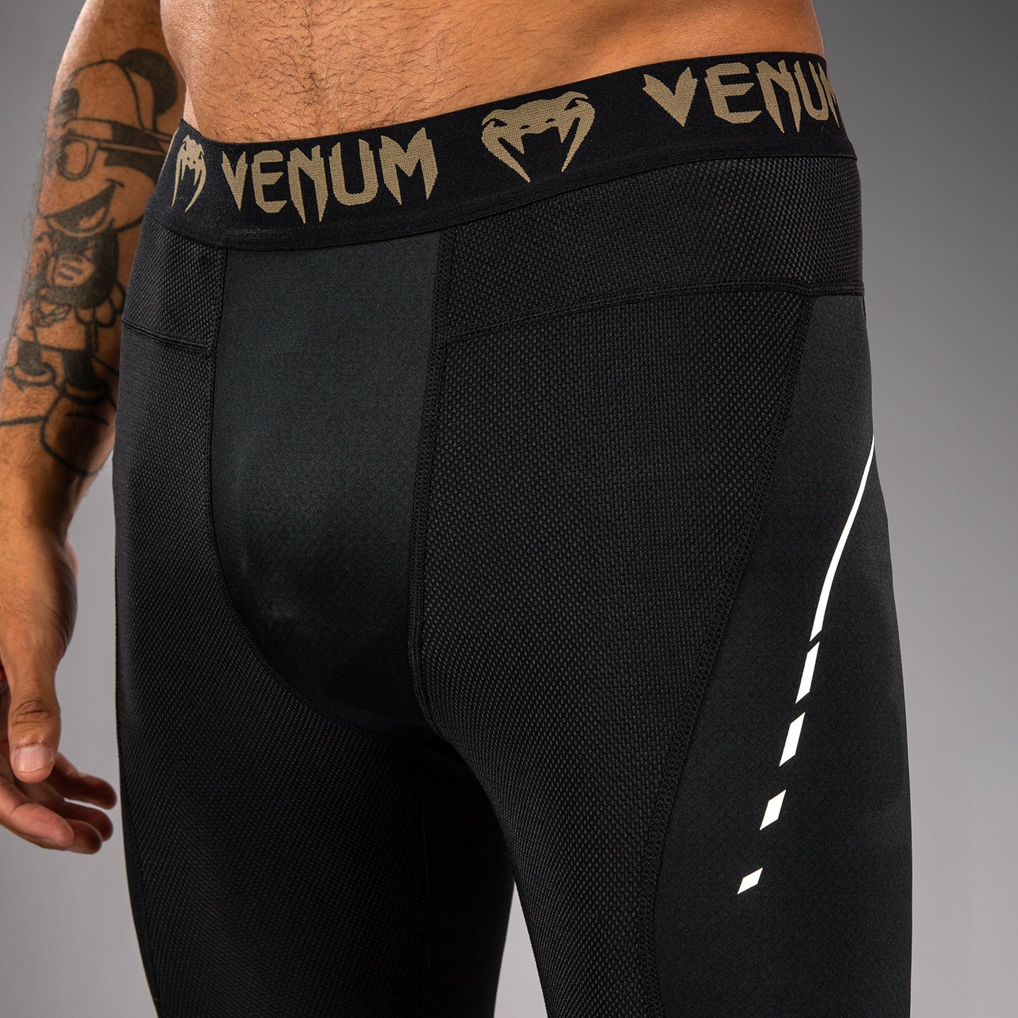 Venum Adrenaline Spats - Black/Sand