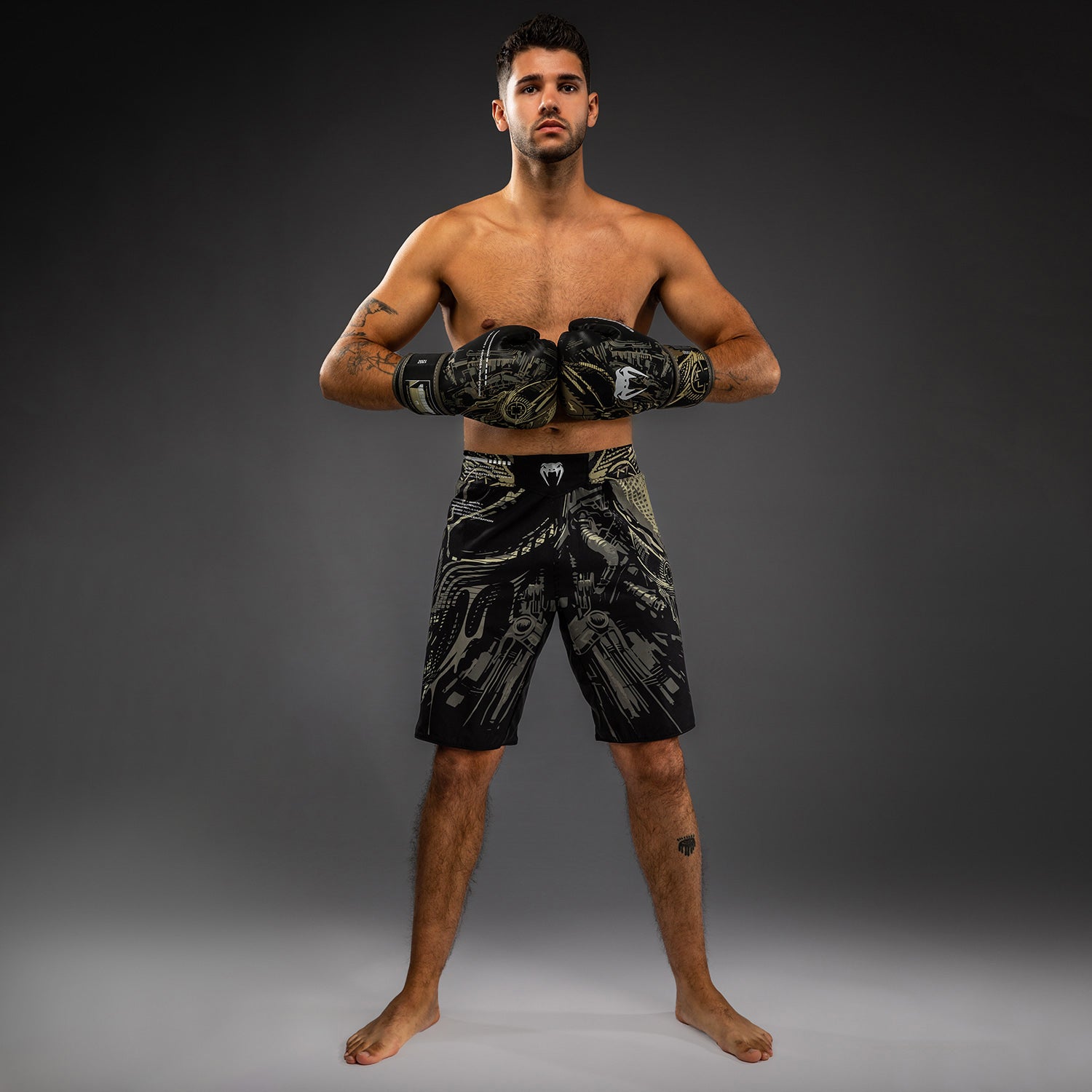 Venum Invader Fight Shorts Black/Sand Venum - Main Image