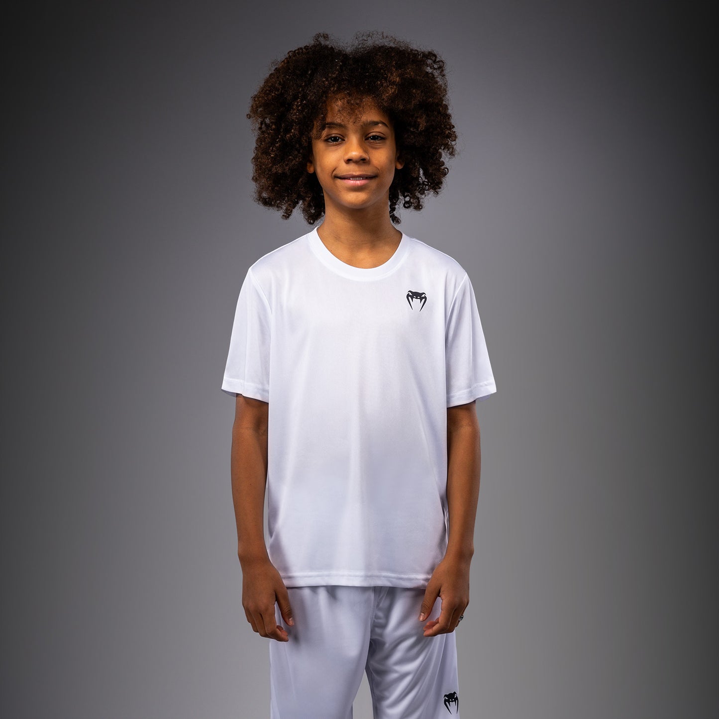 Venum Lineup Youth Performance Short Sleeve T-Shirt - White/Black  product-type_Dry Tech T-Shirts Venum