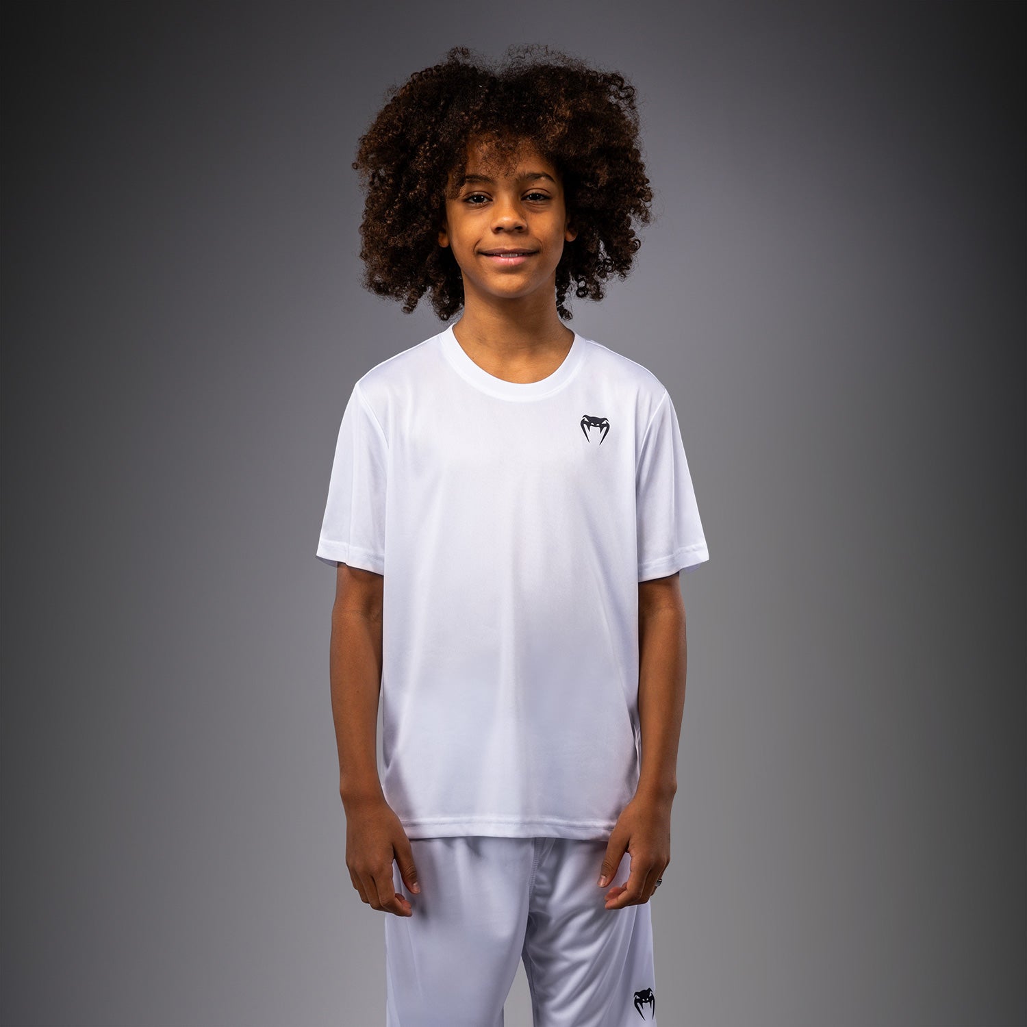 Venum Lineup Youth Performance Short Sleeve T-Shirt - White/Black  product-type_Dry Tech T-Shirts Venum