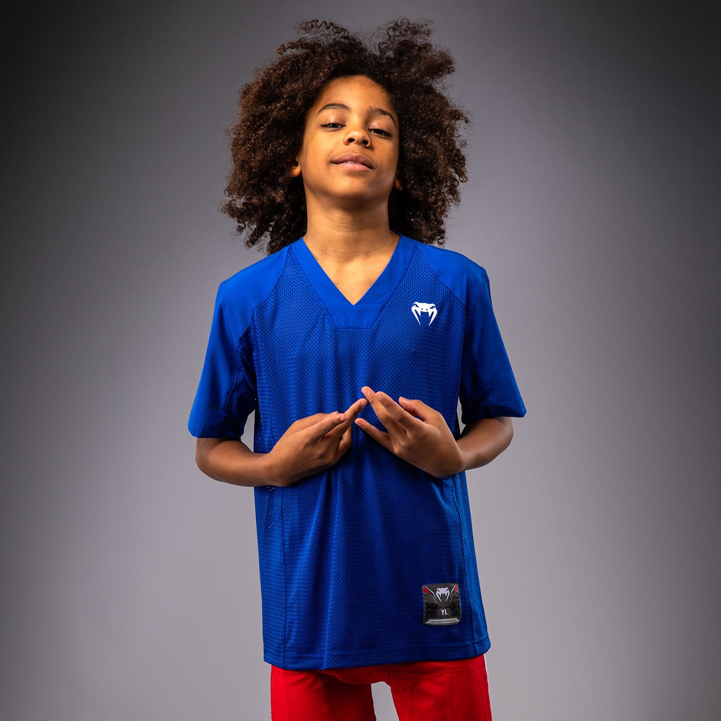 Venum Elite Kids Football Short Sleeve Jersey - Royal Blue