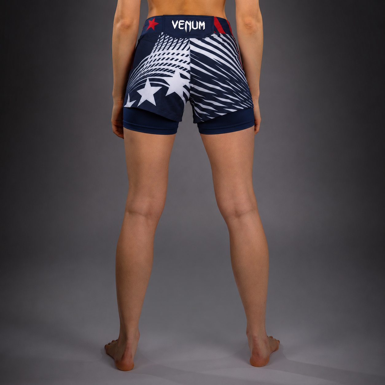 Women's Official UFC Freedom 250 by Venum Navy Blue Authentic Fight Night Fight Short