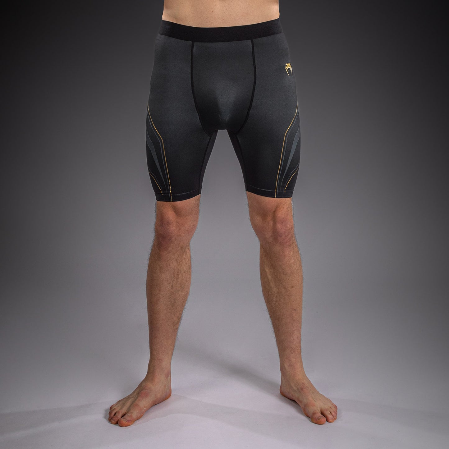 Venum Streamline Vale Tudo Shorts - Black/Gold  product-type_Compression shorts Venum