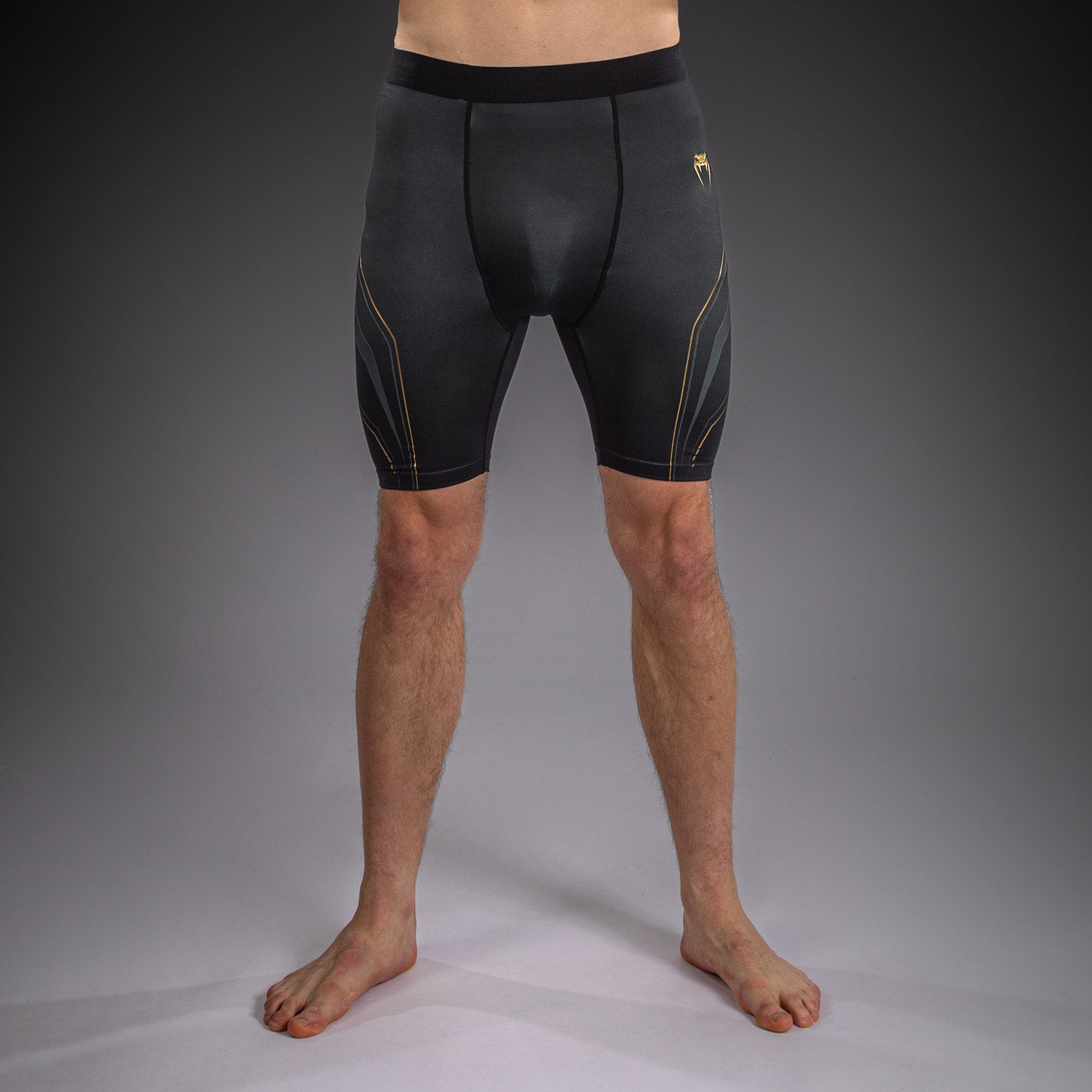 Venum Streamline Vale Tudo Shorts - Black/Gold  product-type_Compression shorts Venum