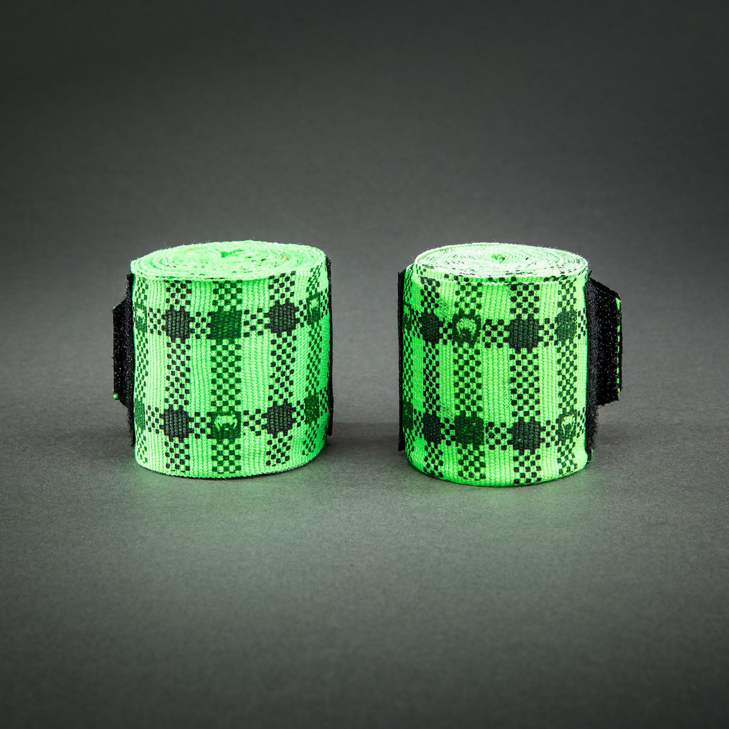 Venum Kontact Evo Tartan Handwraps - Neon Green - Venum