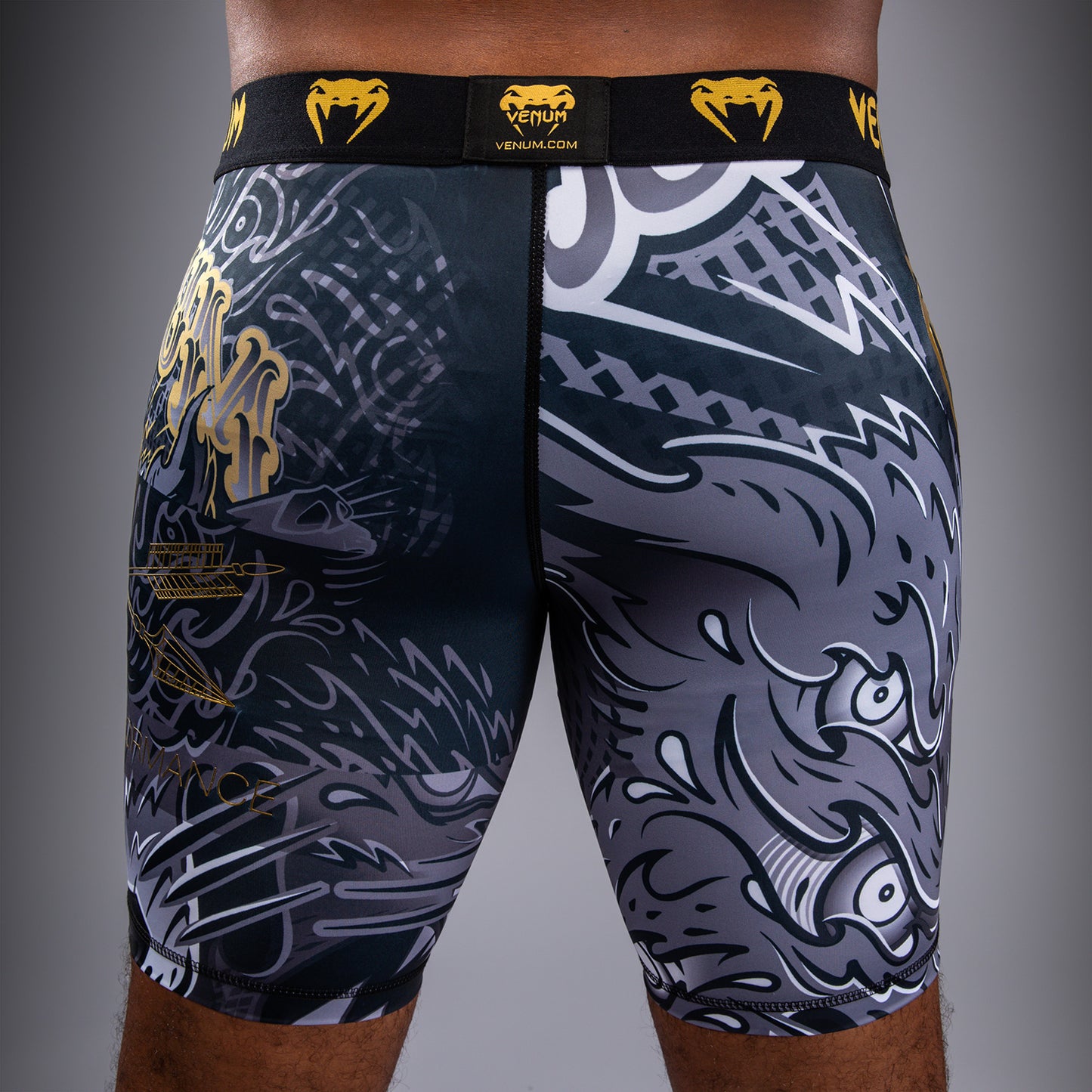 Venum Wolf Atak Vale Tudo Shorts - Black/Grey
