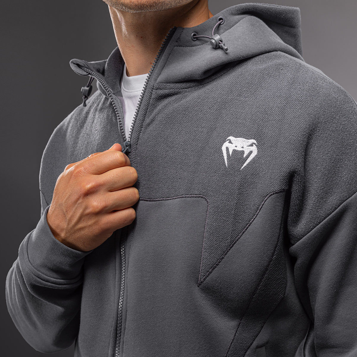 Venum Attack Fleece & Weave Track Jacket - Grey  product-type_Sweatshirts Venum