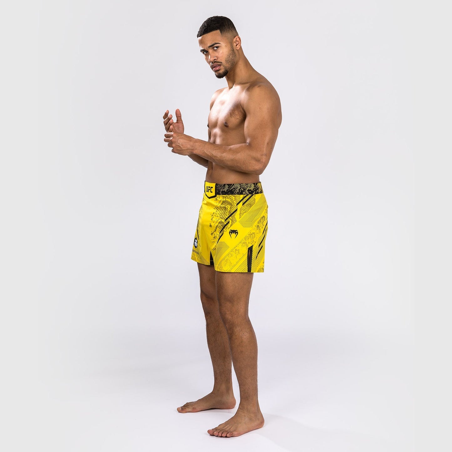 UFC Adrenaline by Venum Personalized Authentic Fight Night Men's Fight Short - Short Fit - Yellow