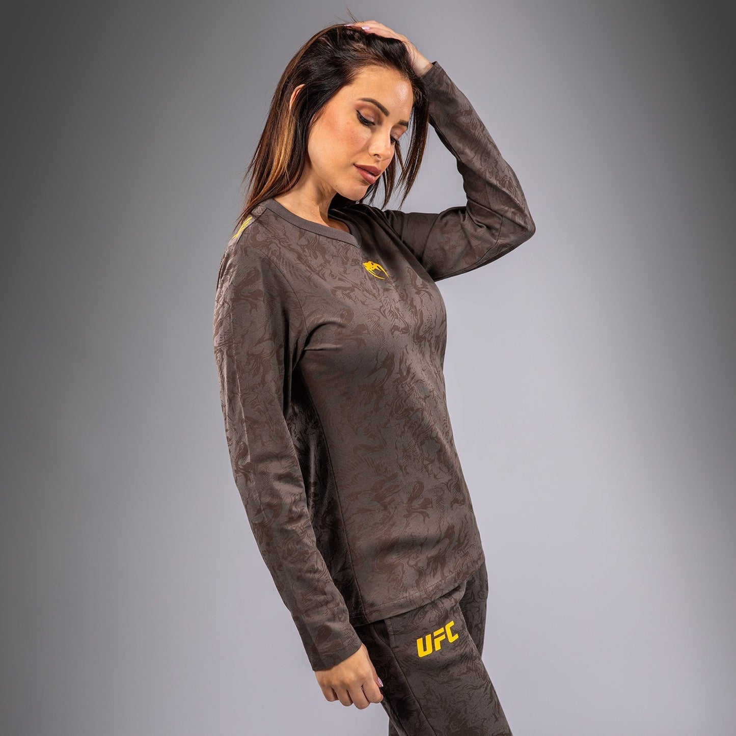 UFC Fusion by Venum Fight Week Men’s Long Sleeve T-Shirt - Earthen Brown