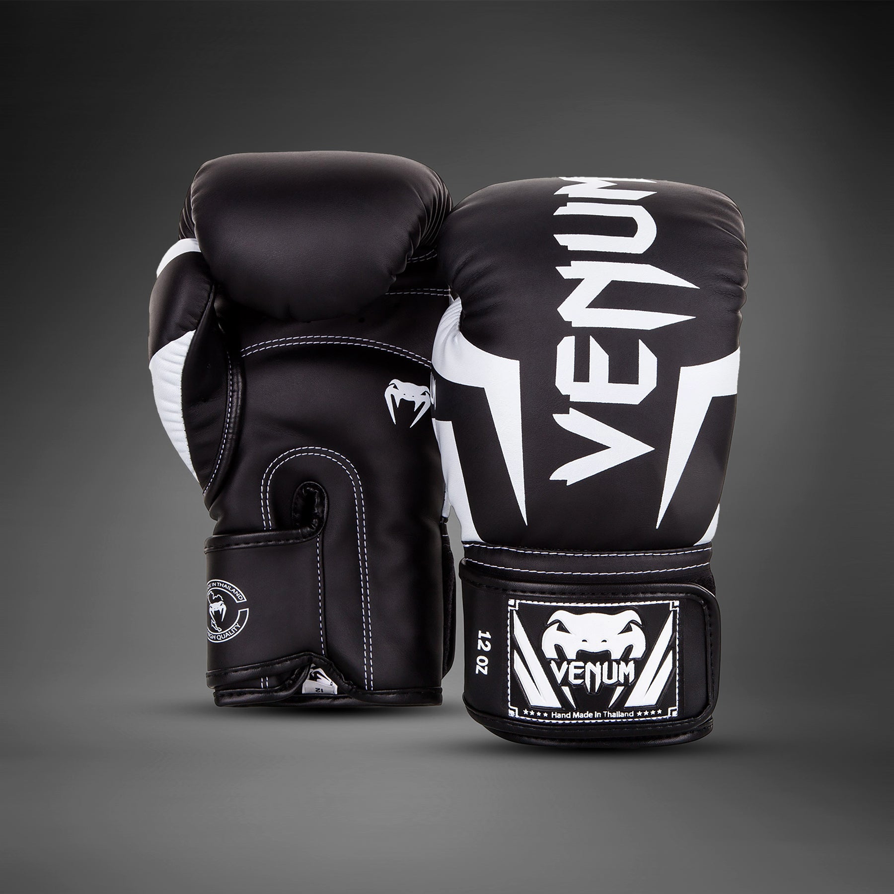 Venum Elite Boxing Gloves - Black/White - Venum