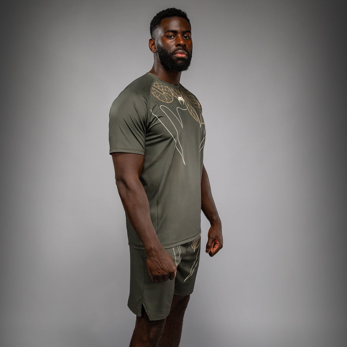 Venum Serpenti Dry Tech T-Shirt - Khaki/Bronze/Ivory