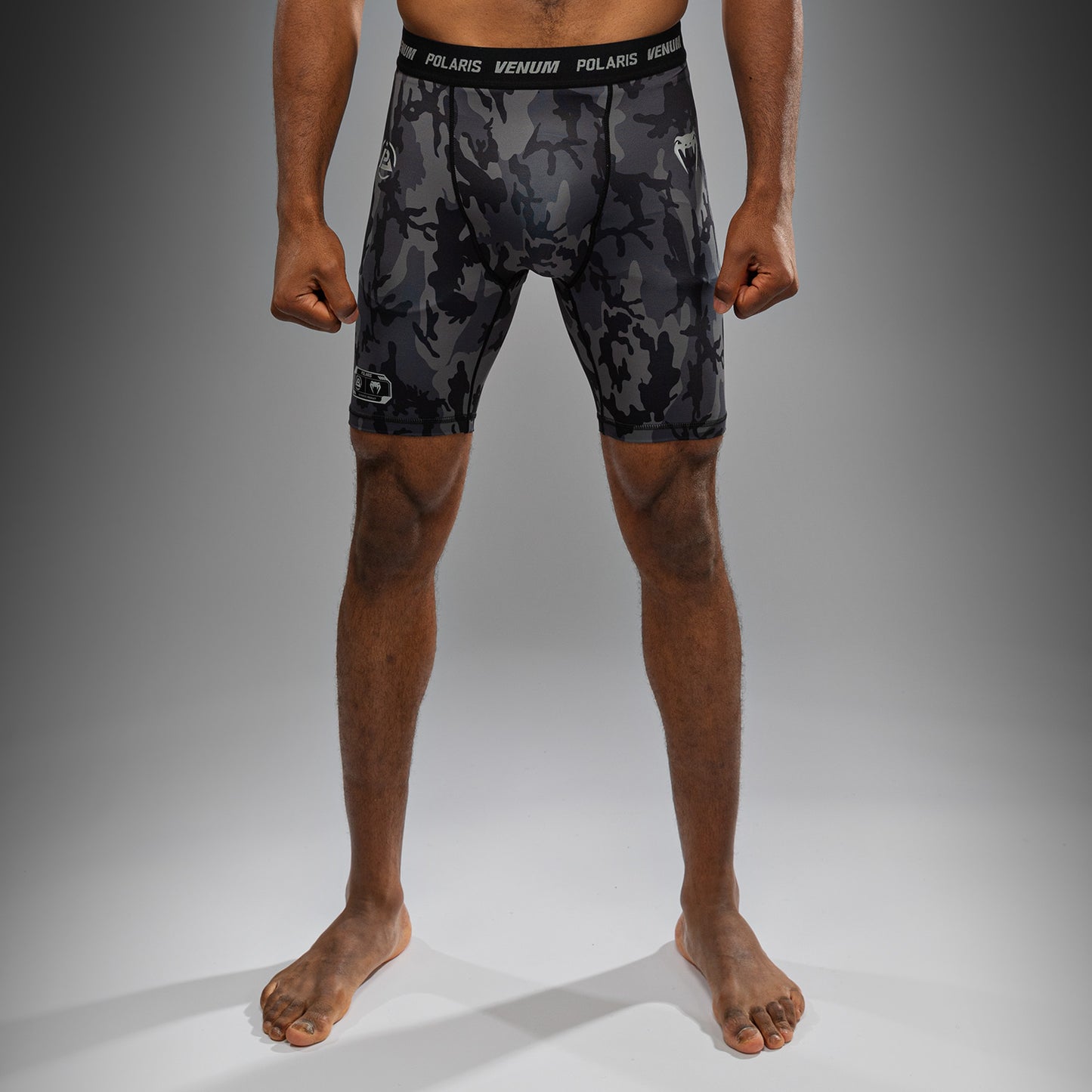 Venum x Polaris Vale Tudo Shorts - Black/Storm Grey