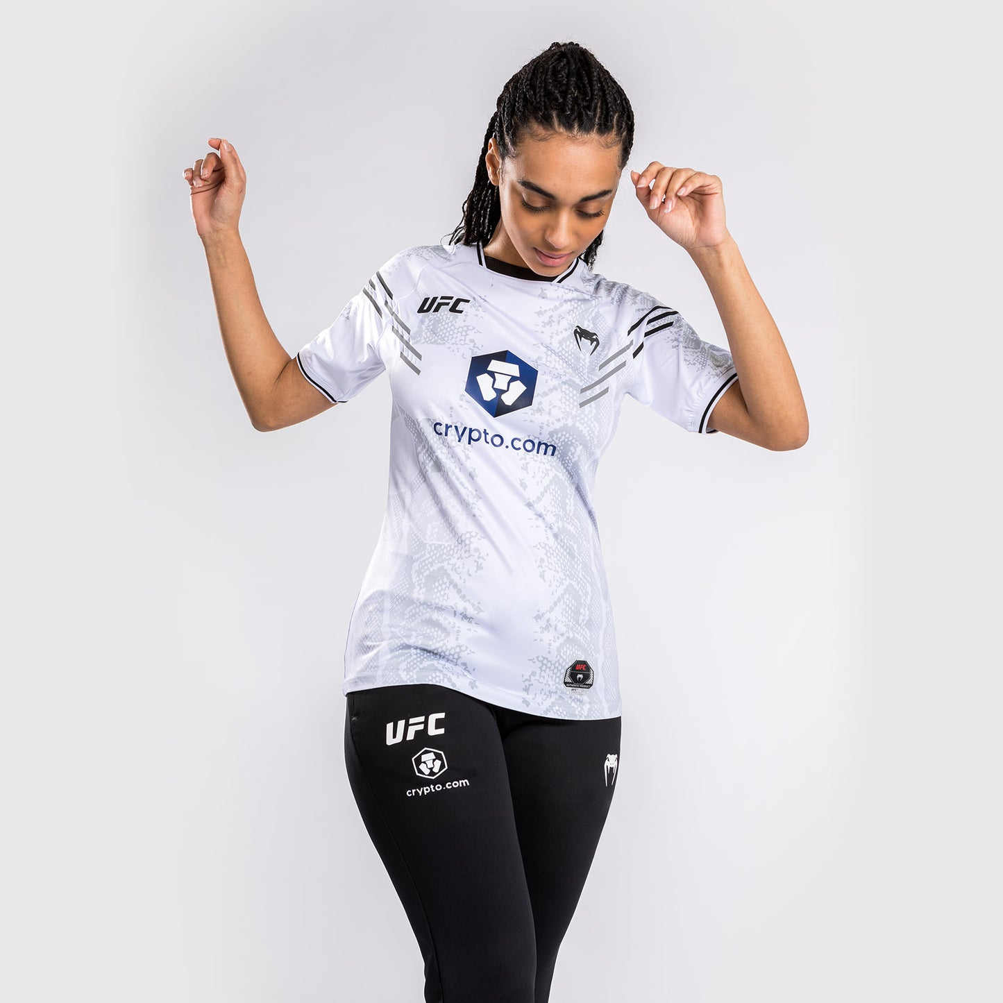 UFC Adrenaline by Venum Authentic Fight Night Women’s Walkout Jersey - White  product-type_Dry Tech T-Shirts Venum