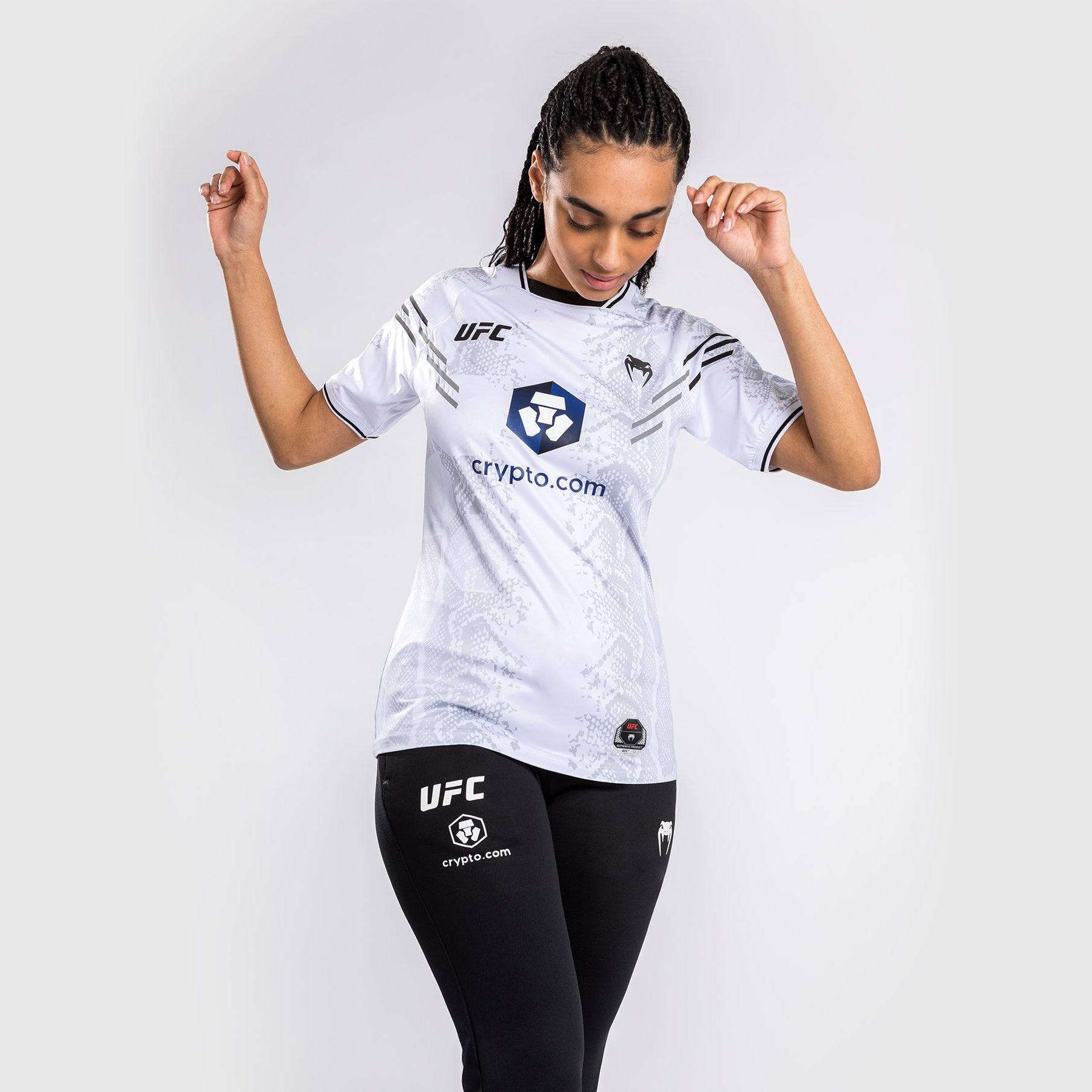 UFC Adrenaline by Venum Authentic Fight Night Women’s Walkout Jersey - White  product-type_Dry Tech T-Shirts Venum